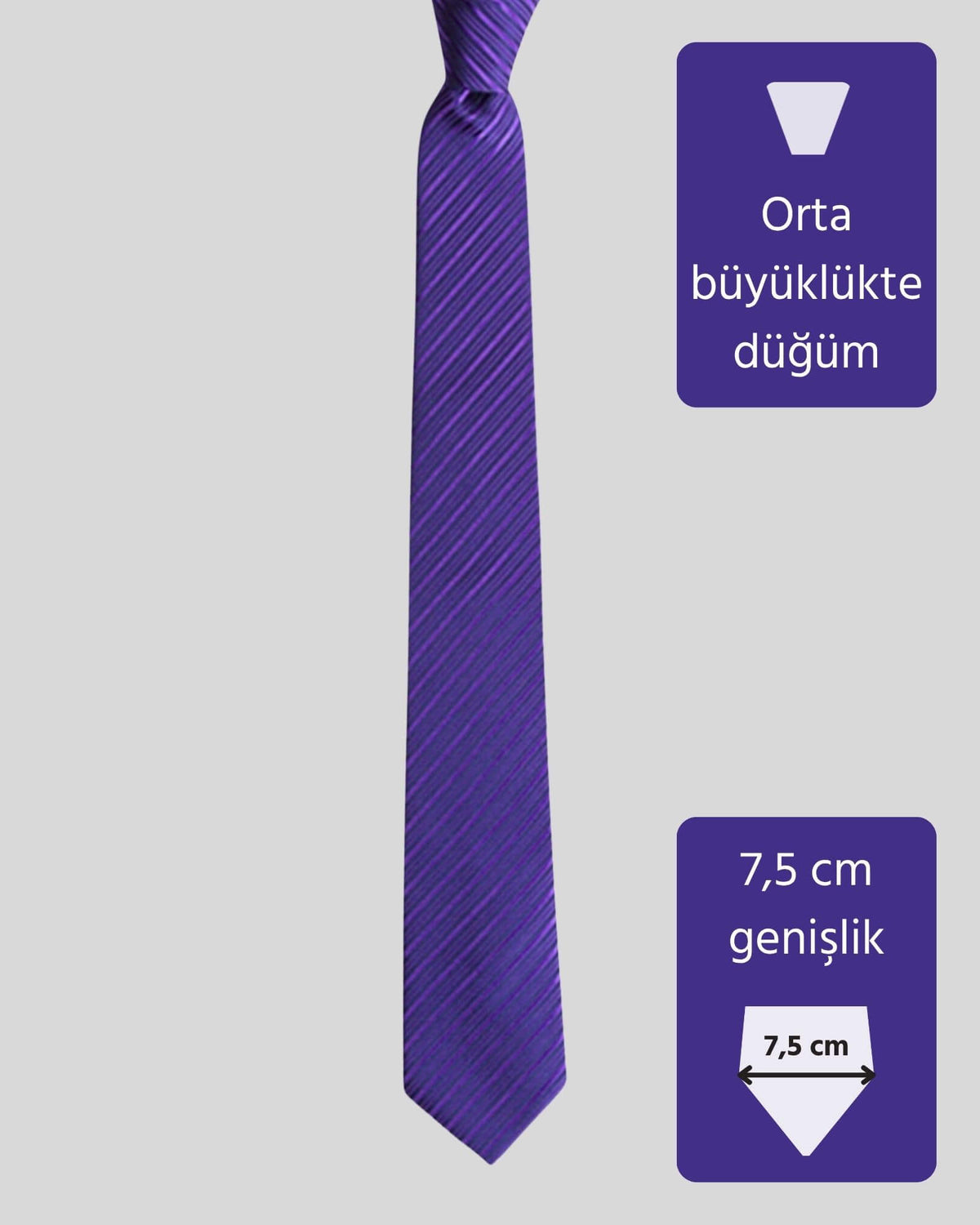 Kumovo lacivert ipek erkek kravat