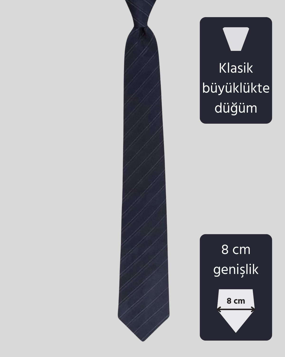 Kumovo lacivert ipek doktor kravatı