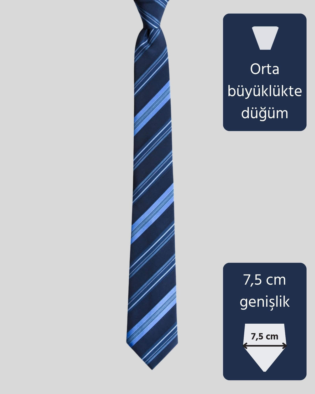 Kumovo lacivert ipek yönetici kravatı