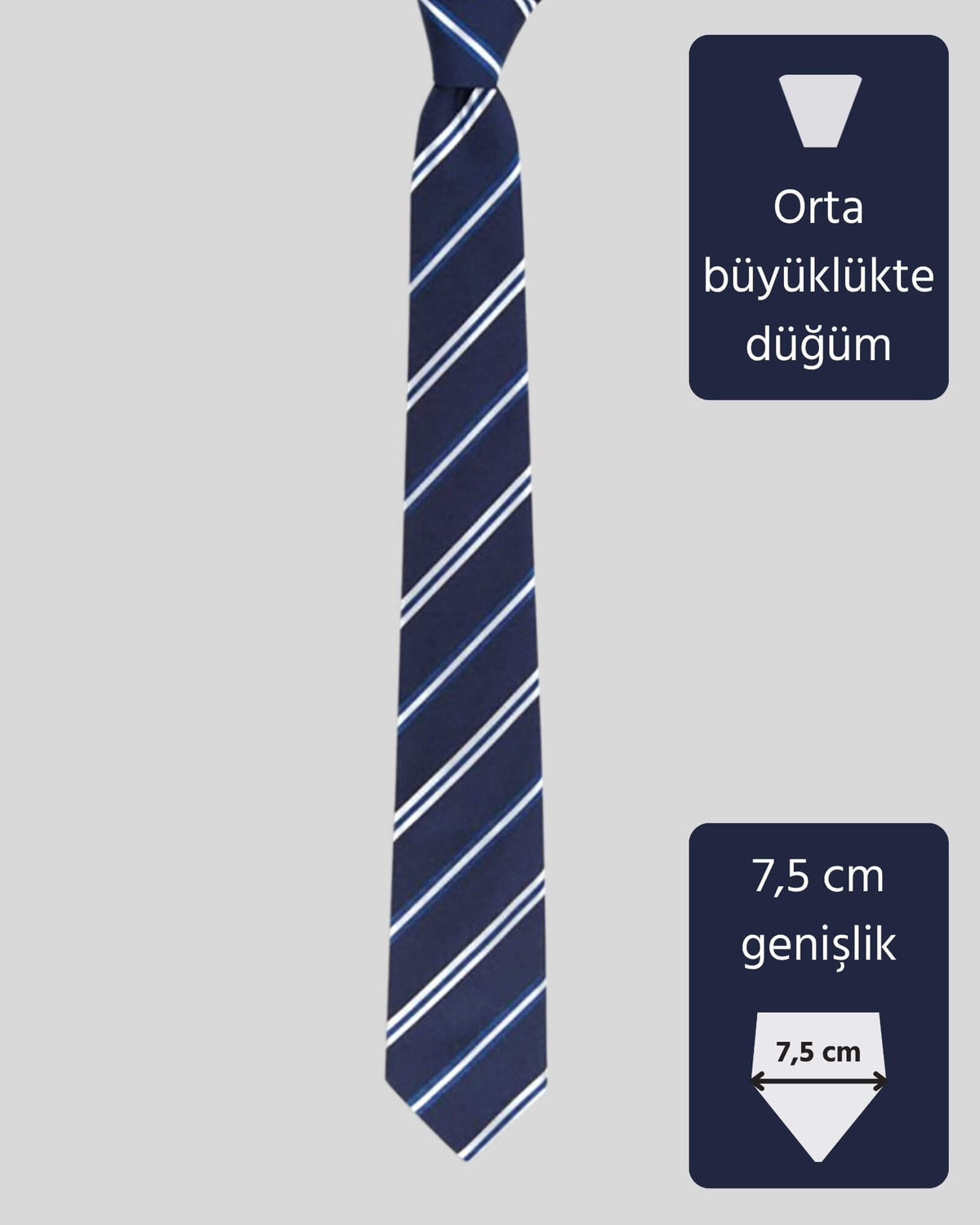 Kumovo lacivert ipek doktor kravatı