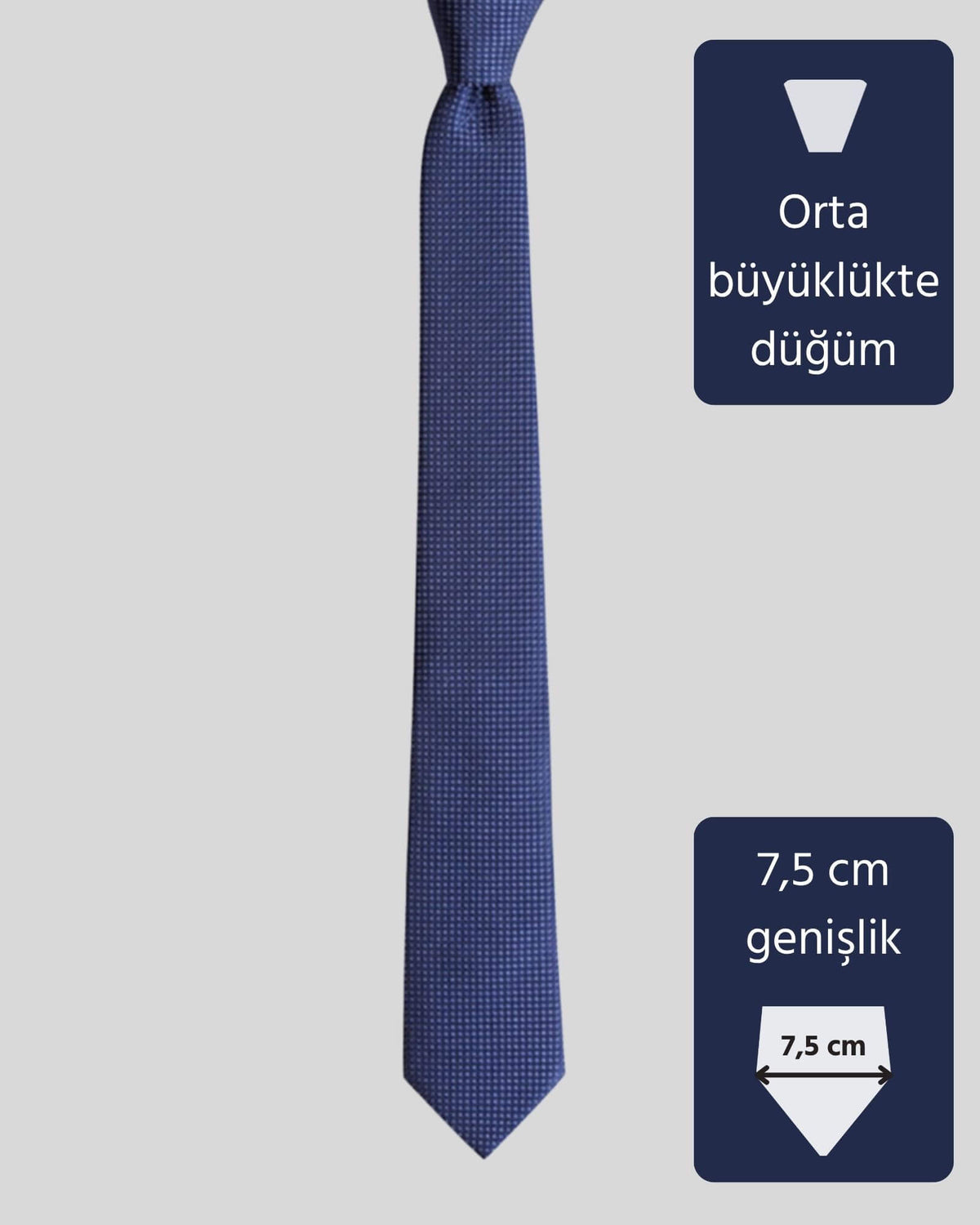 Kumovo lacivert ipek doktor kravatı