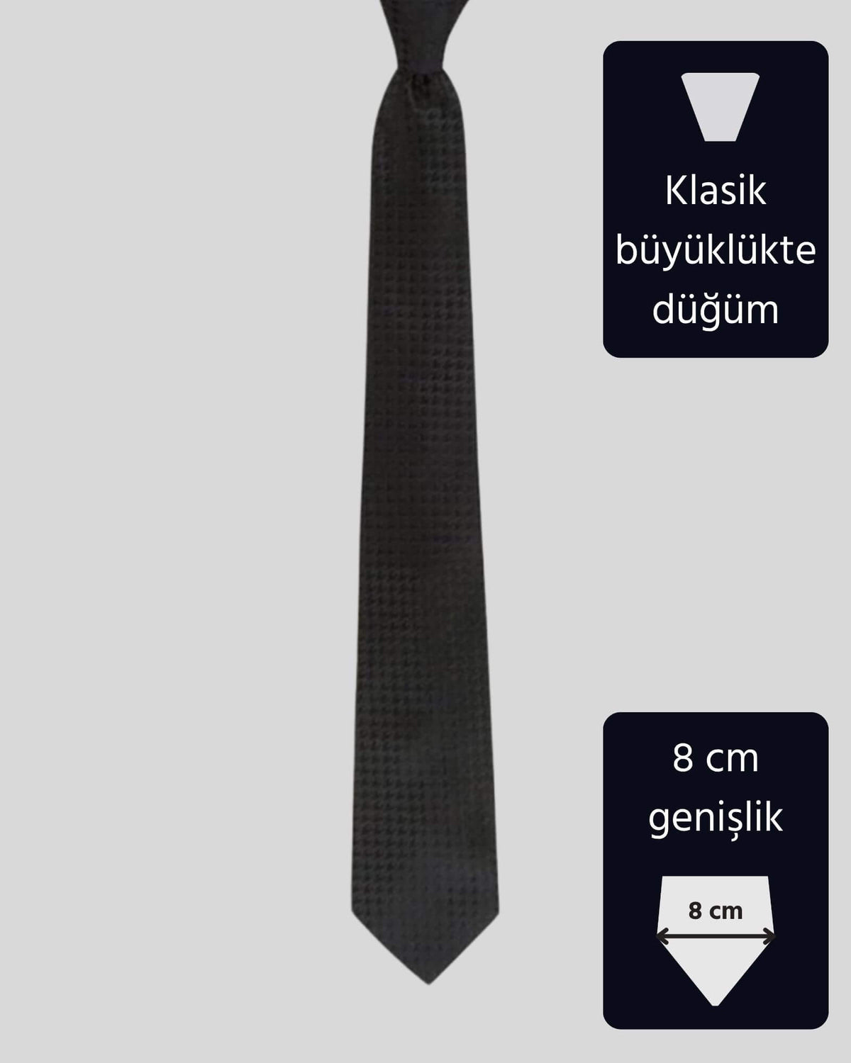 Kumovo koyu lacivert ipek doktor kravatı
