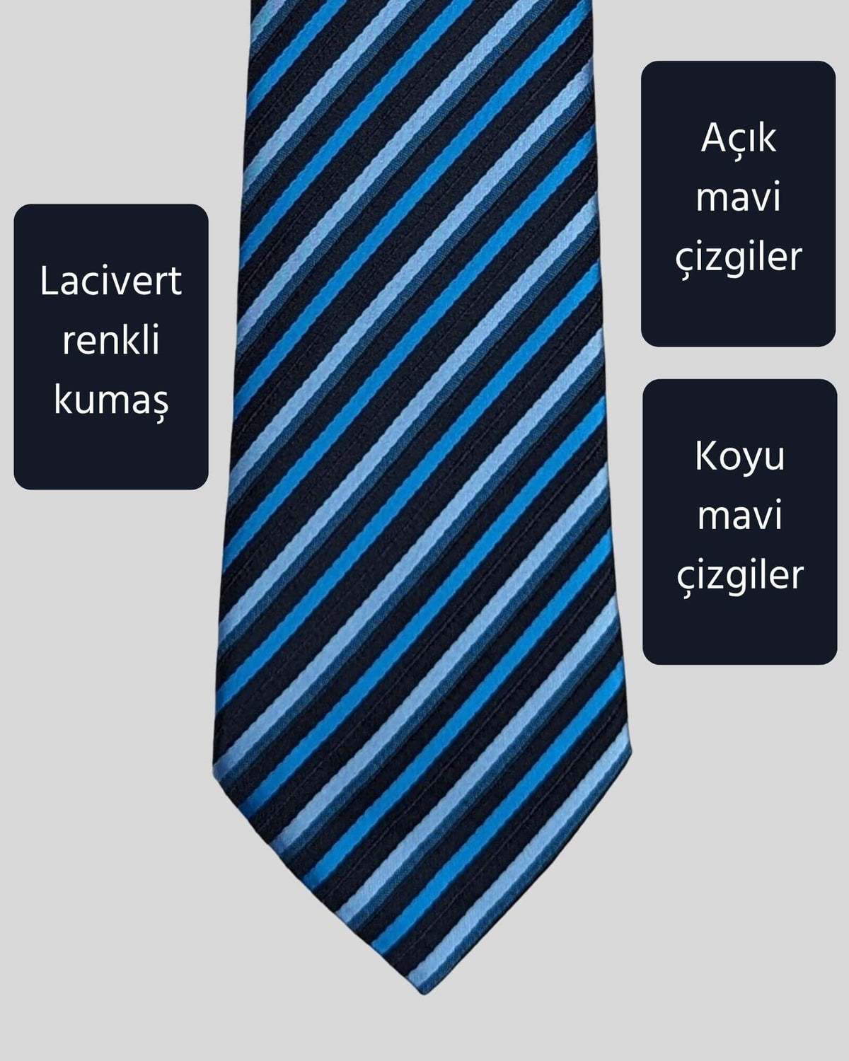 Kumovo lacivert bankacı kravatı