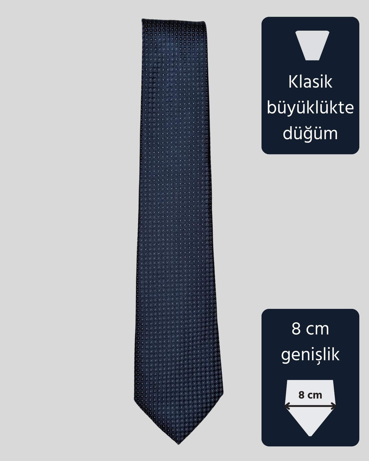 Kumovo klasik lacivert doktor kravatı