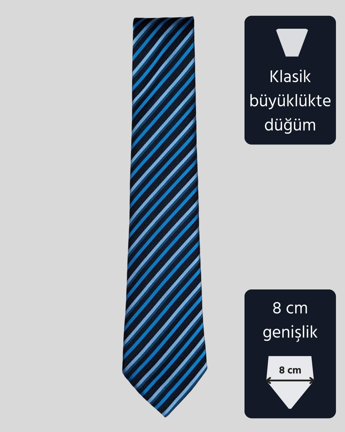 Kumovo lacivert avukat kravatı