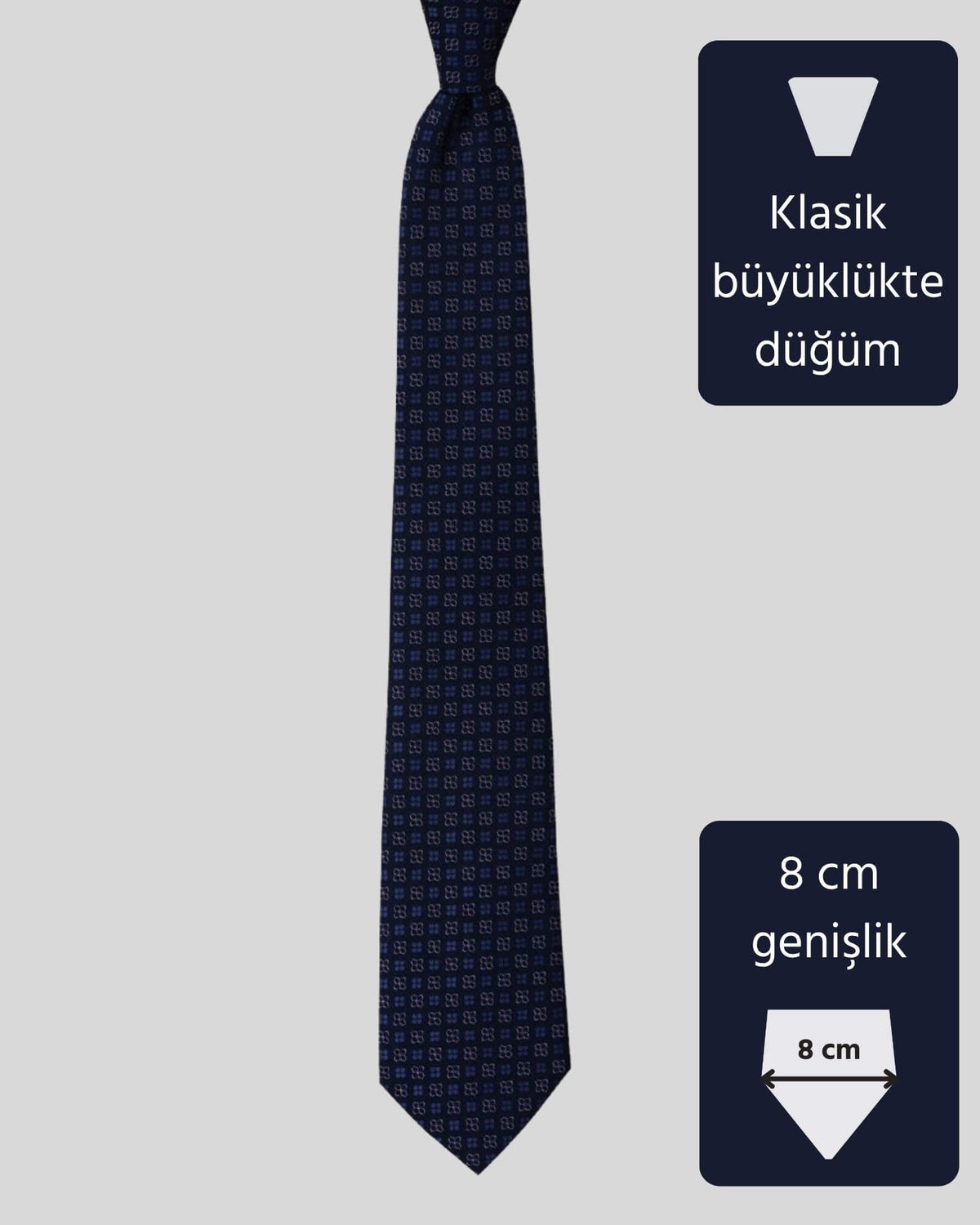 Kumovo klasik lacivert doktor kravatı