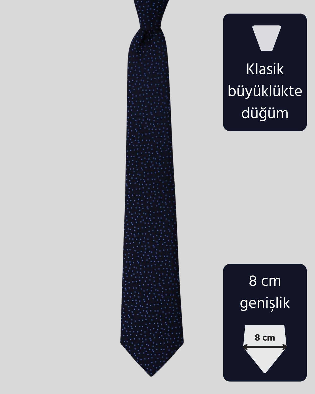 Kumovo lacivert klasik kravat