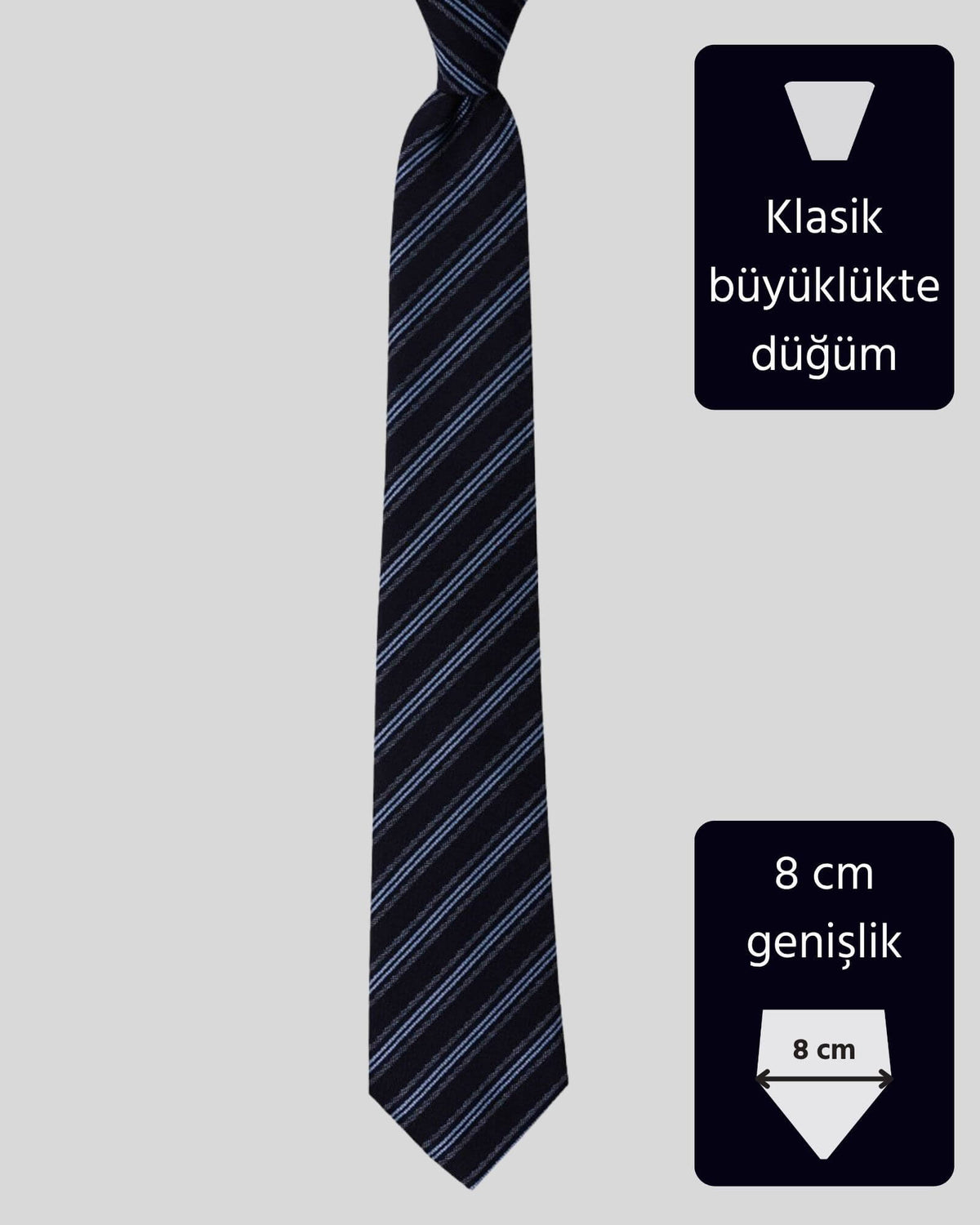 Kumovo lacivert avukat kravatı