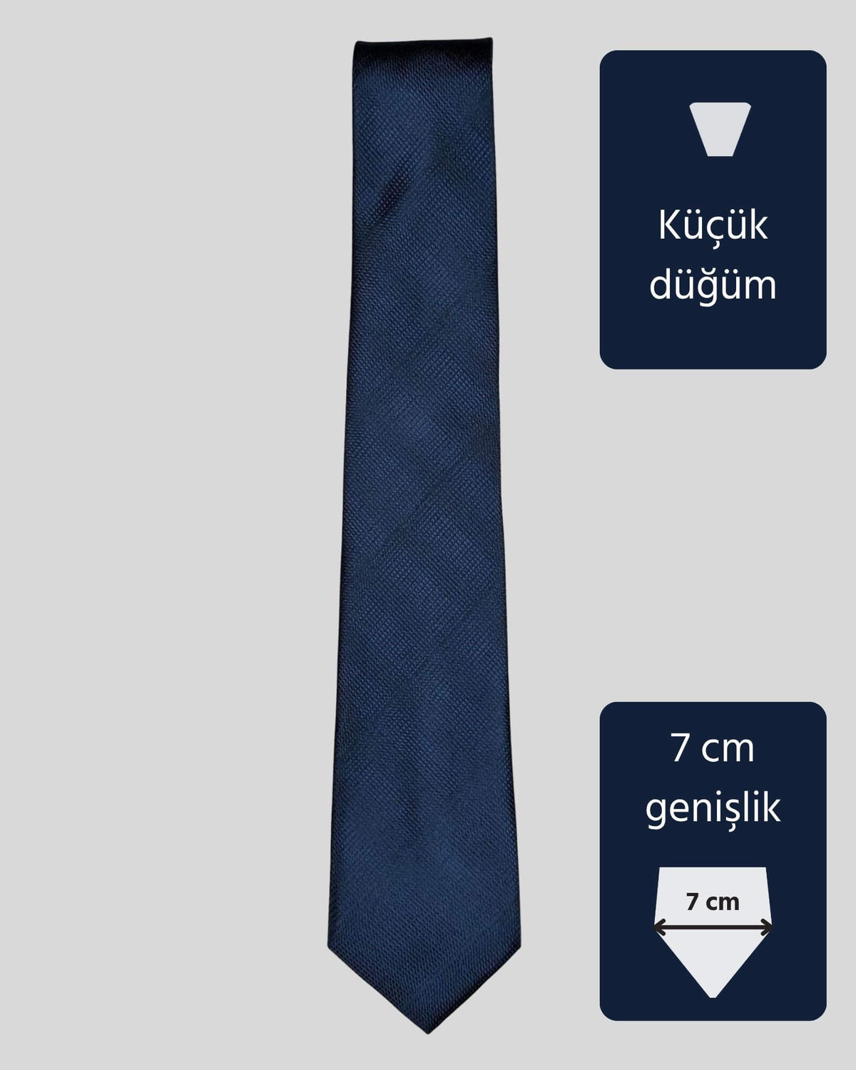 Kumovo ince lacivert hakim kravatı