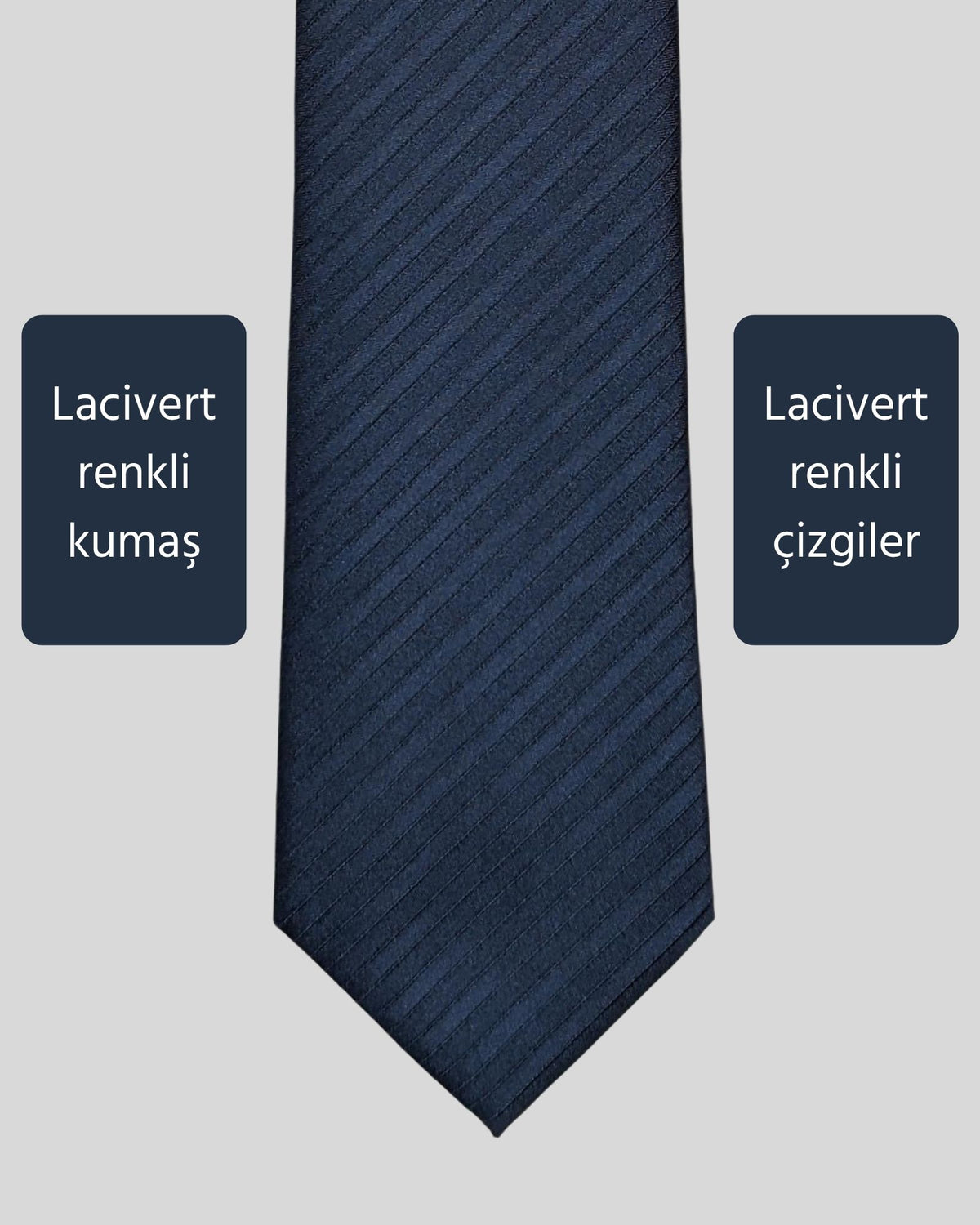 Kumovo ince lacivert avukat kravatı