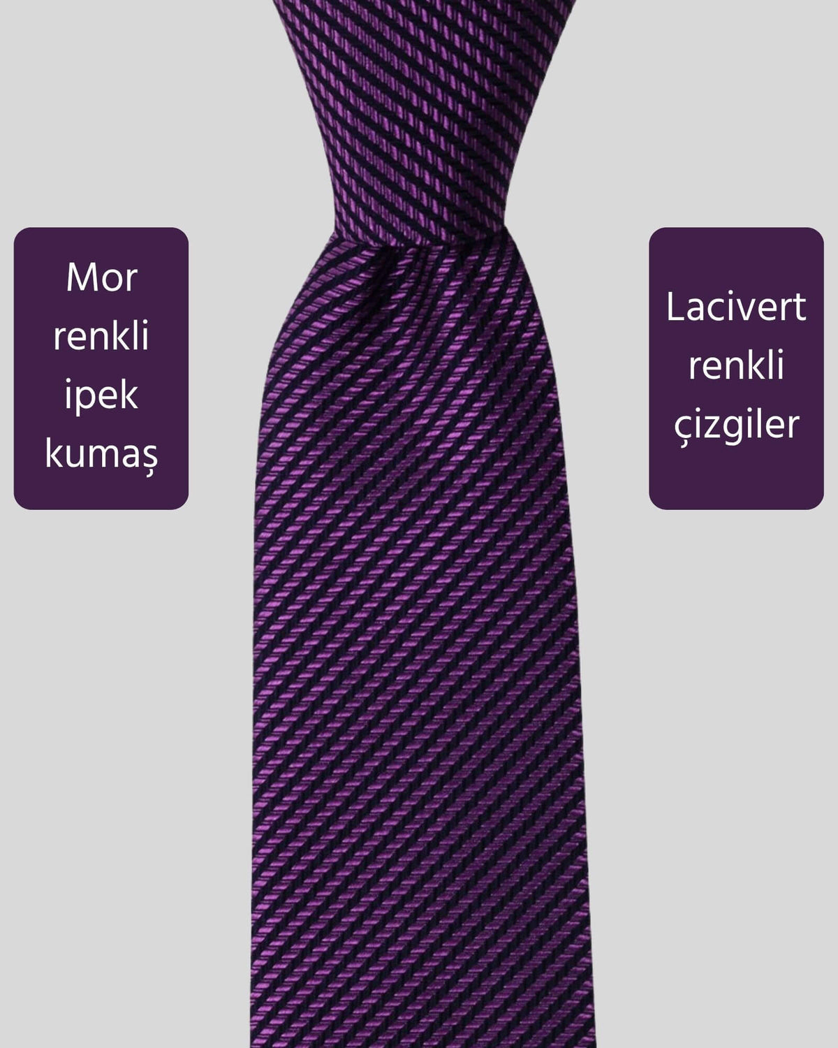 Kumovo mor ipek avukat kravatı