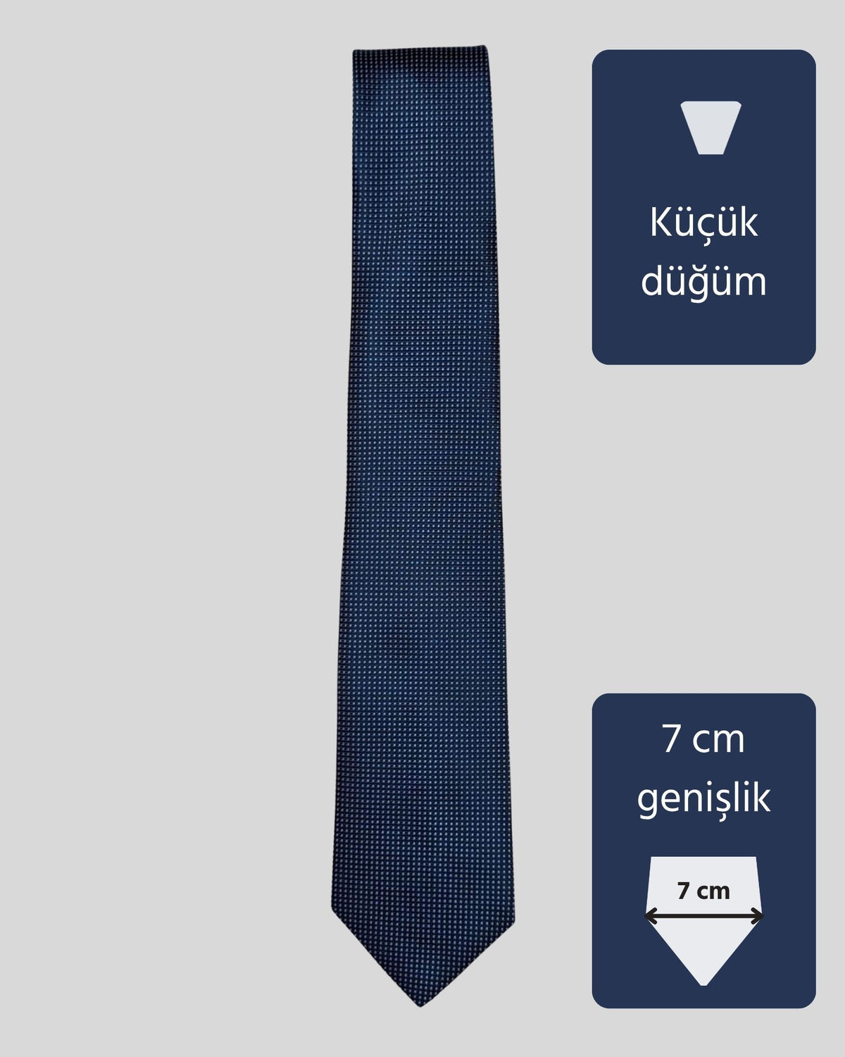 Kumovo ince lacivert savcı kravatı