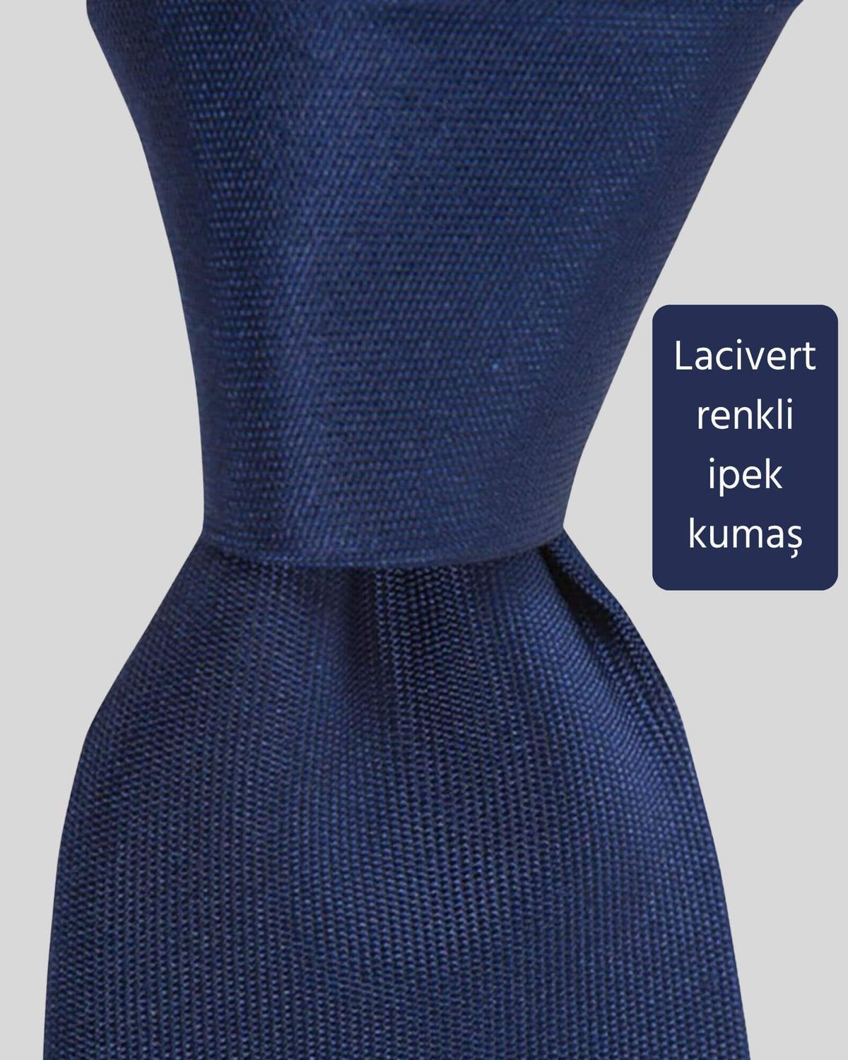 Kumovo lacivert saten ipek avukat kravatı