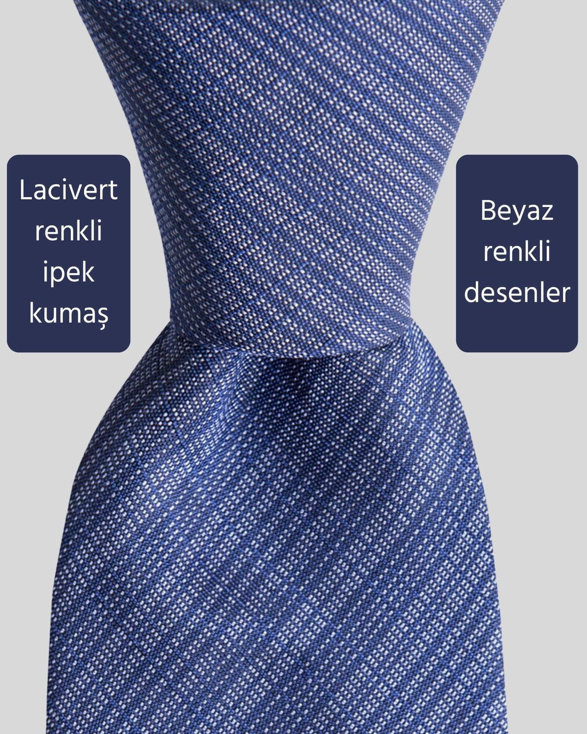 Kumovo lacivert ipek kravat