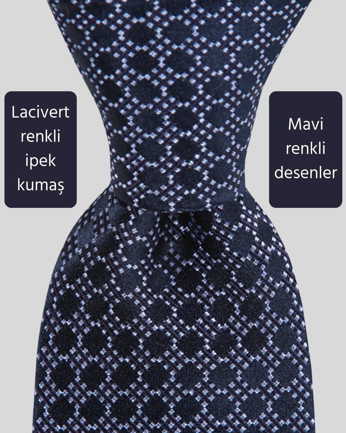 Kumovo lacivert ipek doktor kravatı