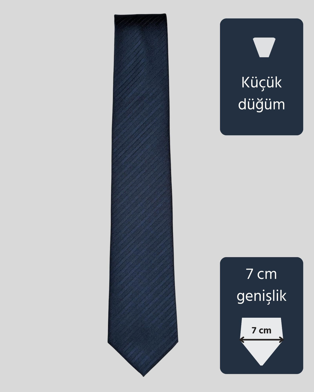 Kumovo ince lacivert doktor kravatı