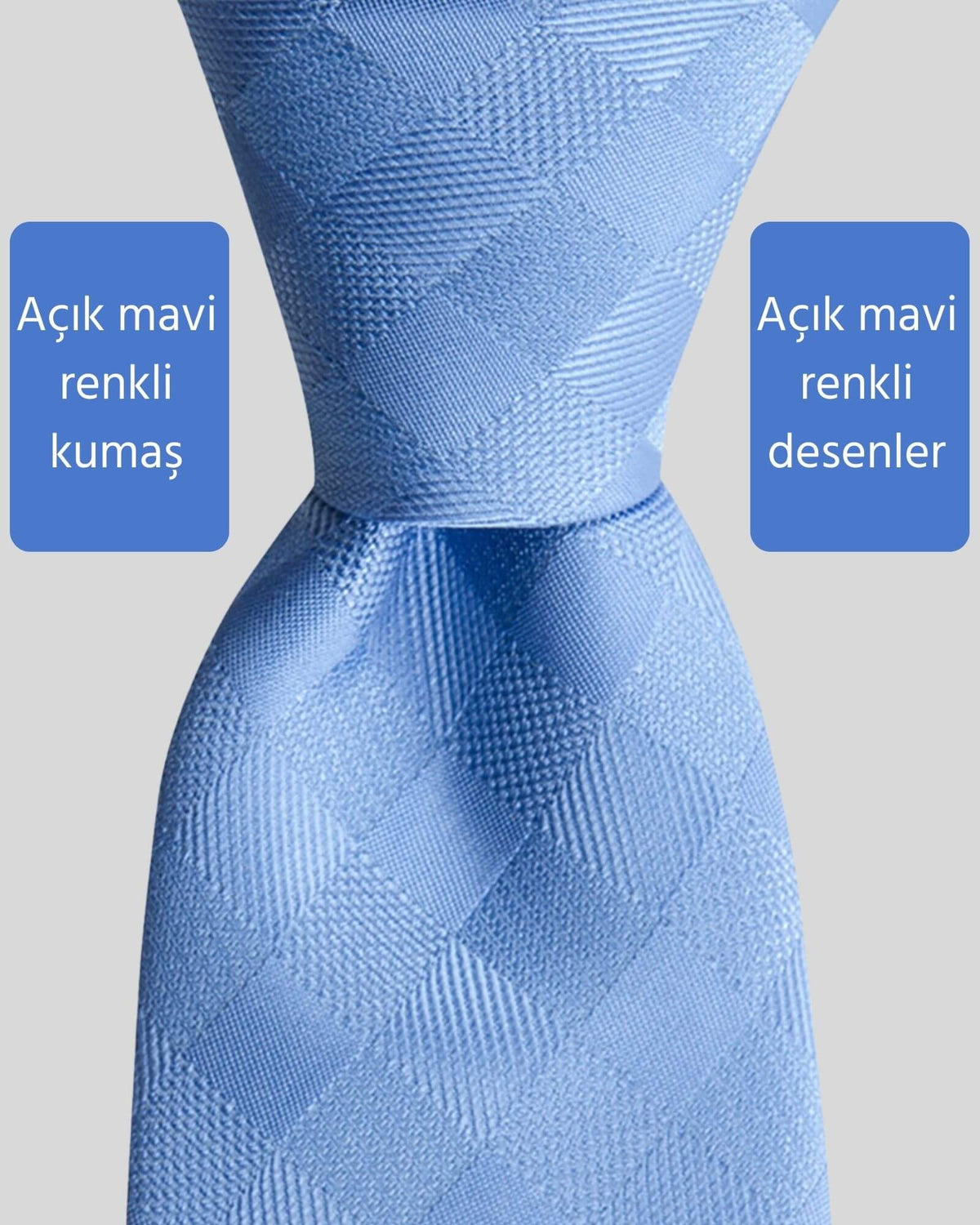 Kumovo desenli mavi avukat kravatı