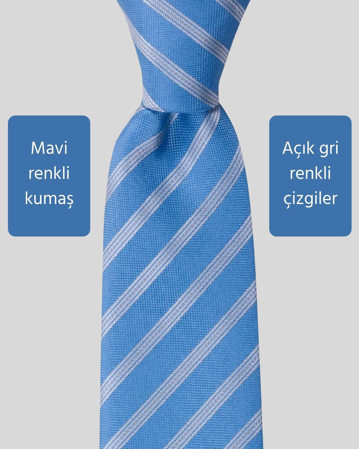 Kumovo klasik mavi avukat kravatı