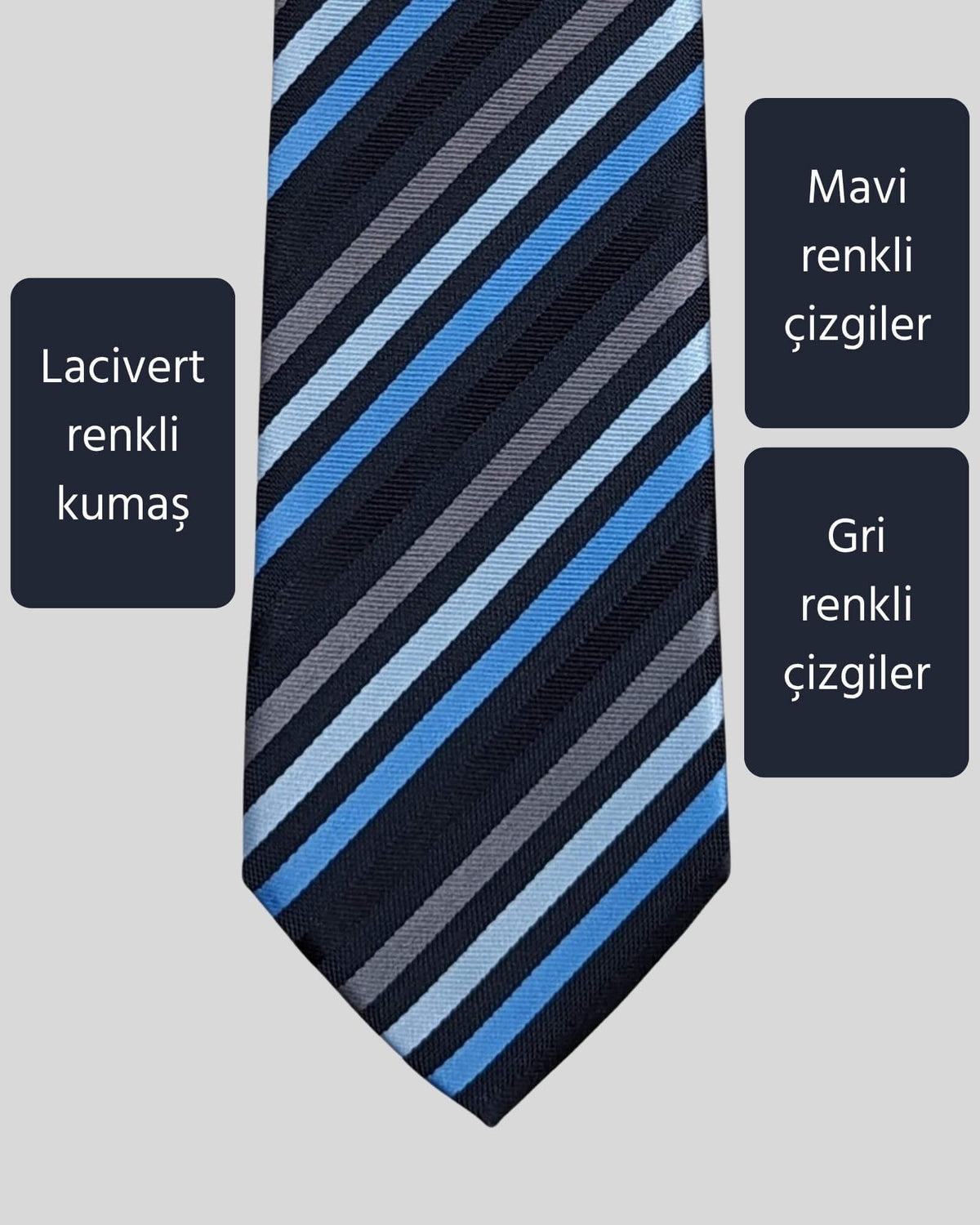 Kumovo lacivert klasik kravat