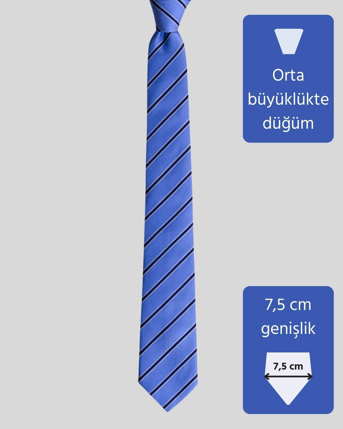 Kumovo mavi ipek doktor kravatı