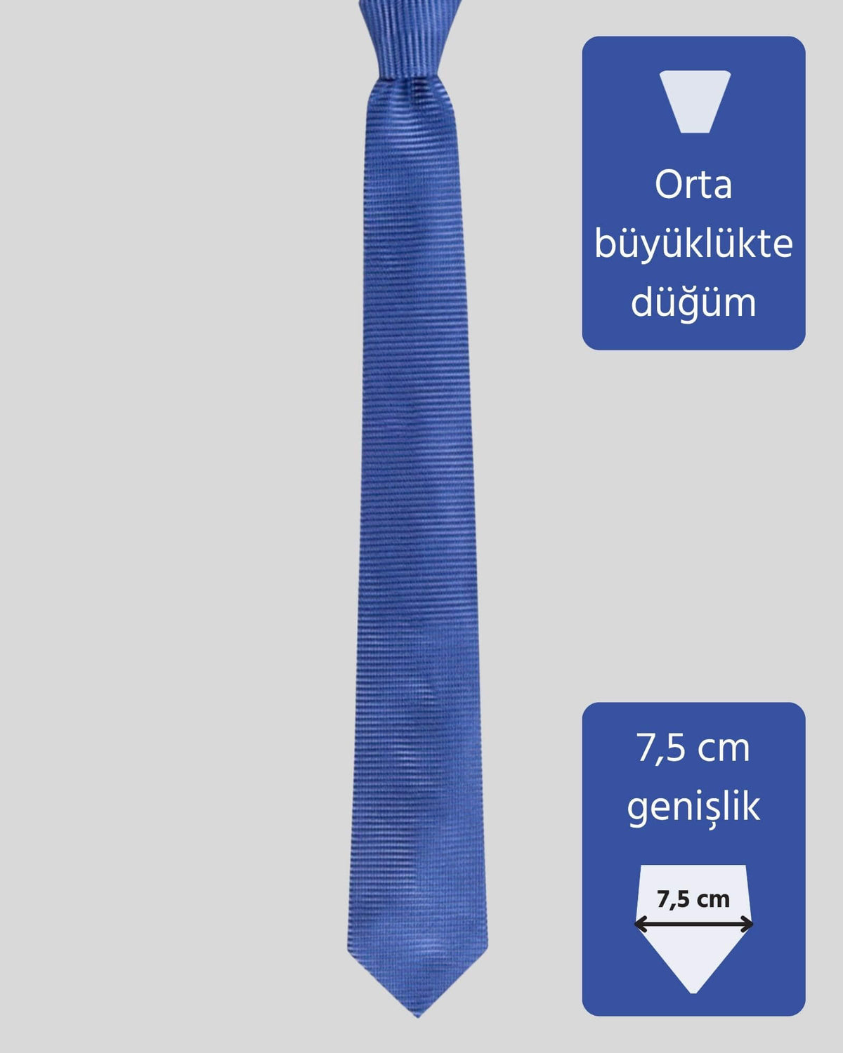 Kumovo mavi ipek İtalyan kravat