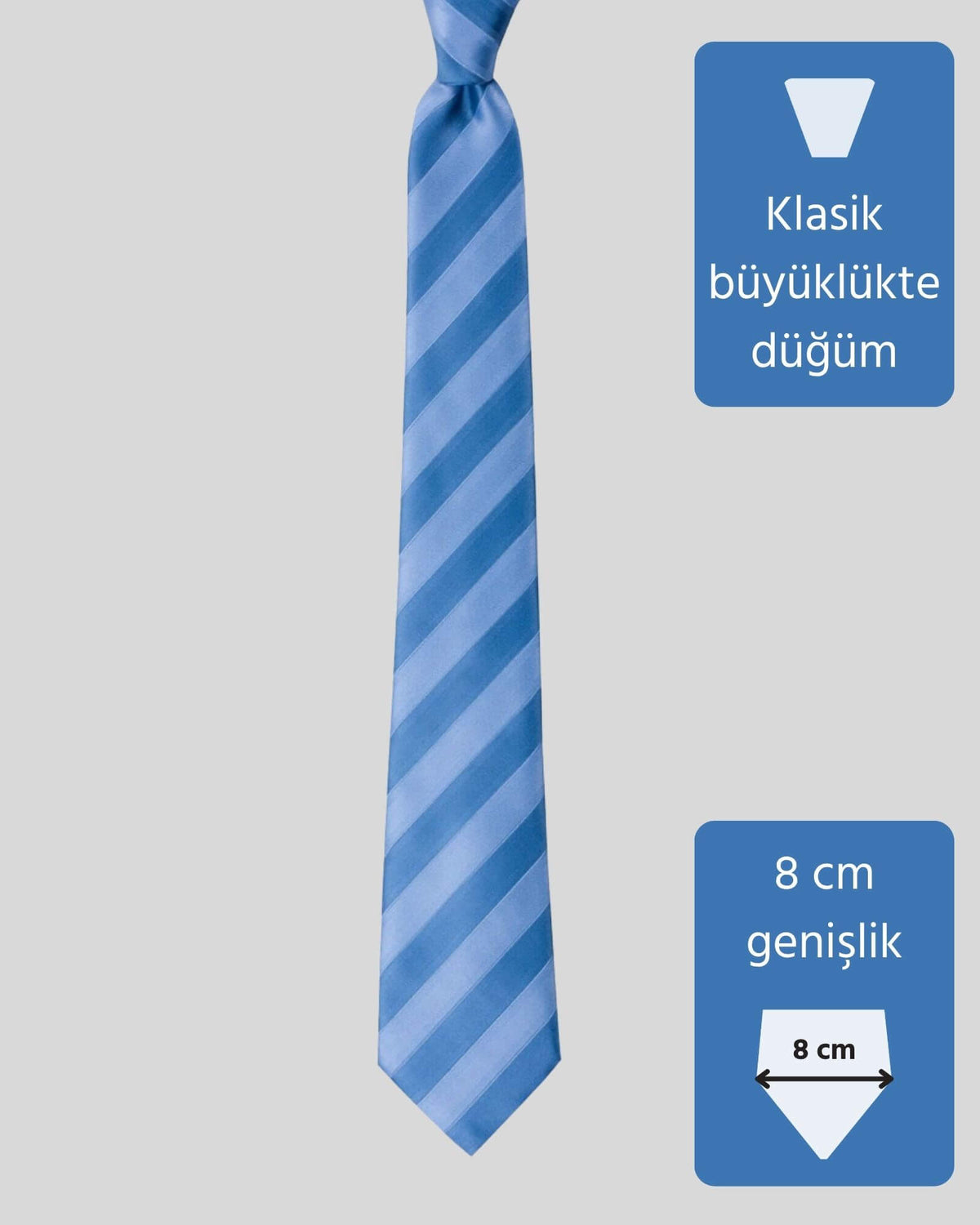 Kumovo açık mavi memur kravatı