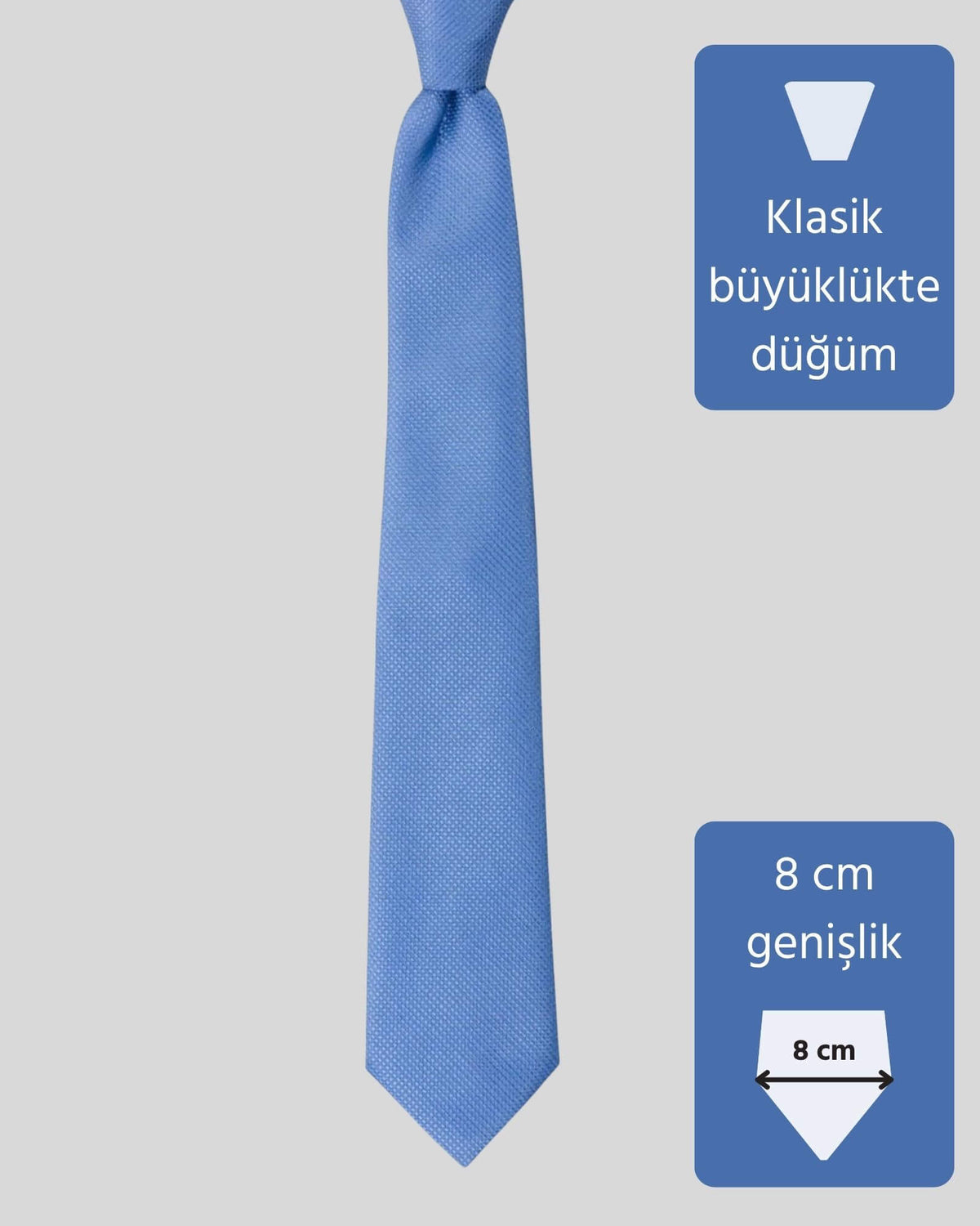 Kumovo açık mavi klasik doktor kravatı