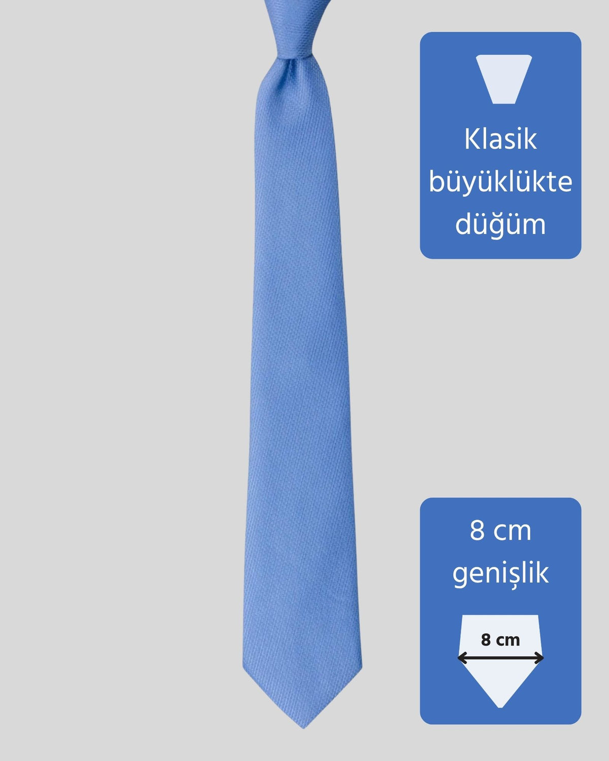 Kumovo açık mavi klasik kravat