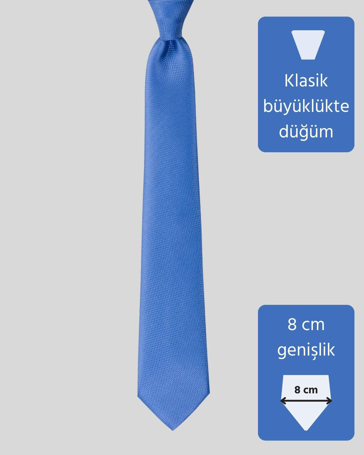 Kumovo mavi klasik doktor kravatı