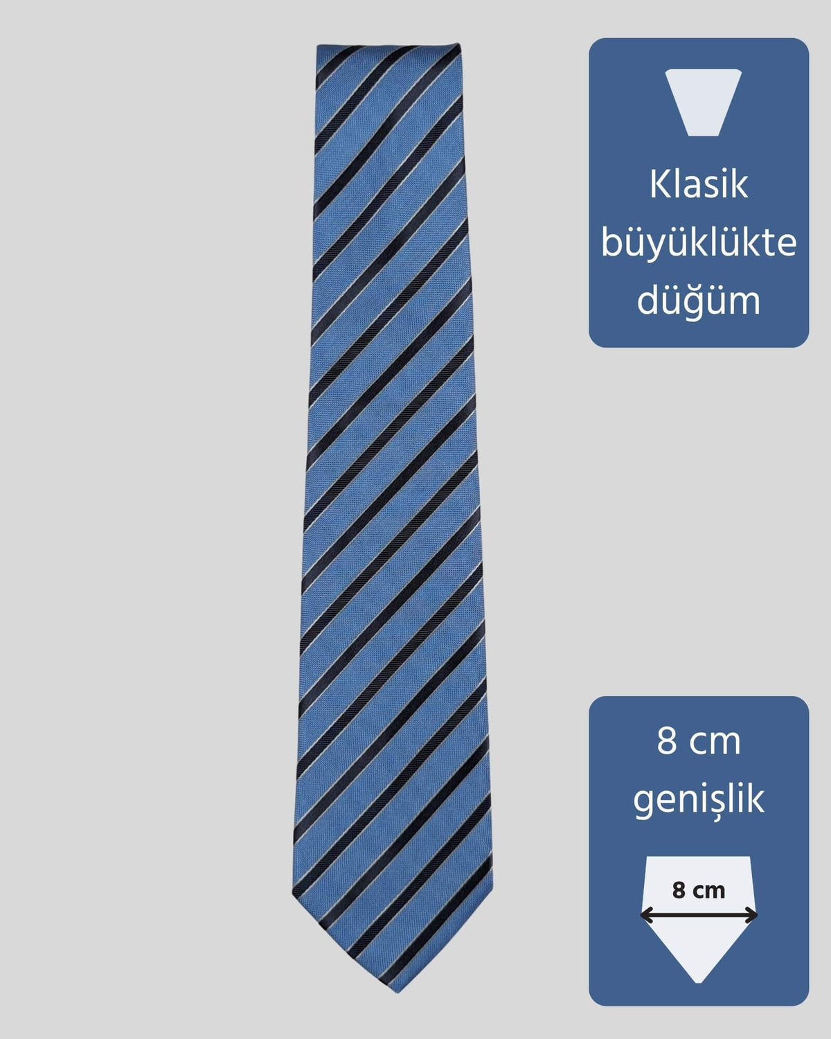 Kumovo mavi klasik savcı kravatı