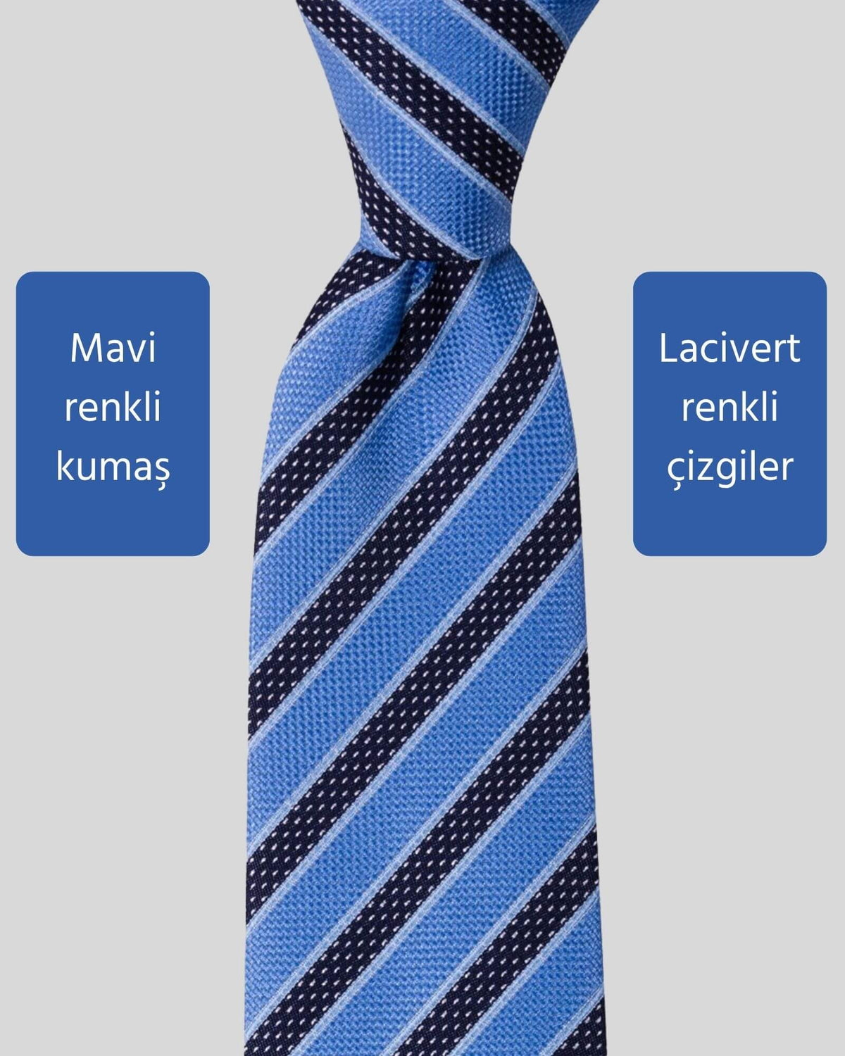 Kumovo klasik mavi avukat kravatı