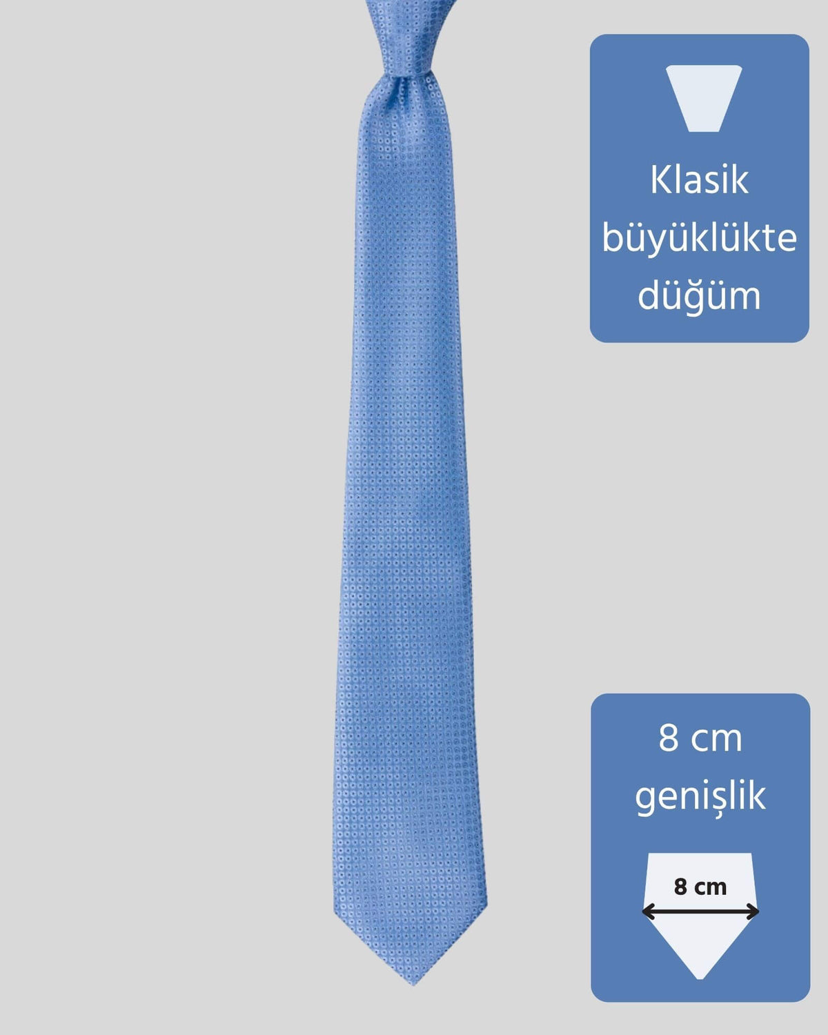 Kumovo mavi desenli kravat