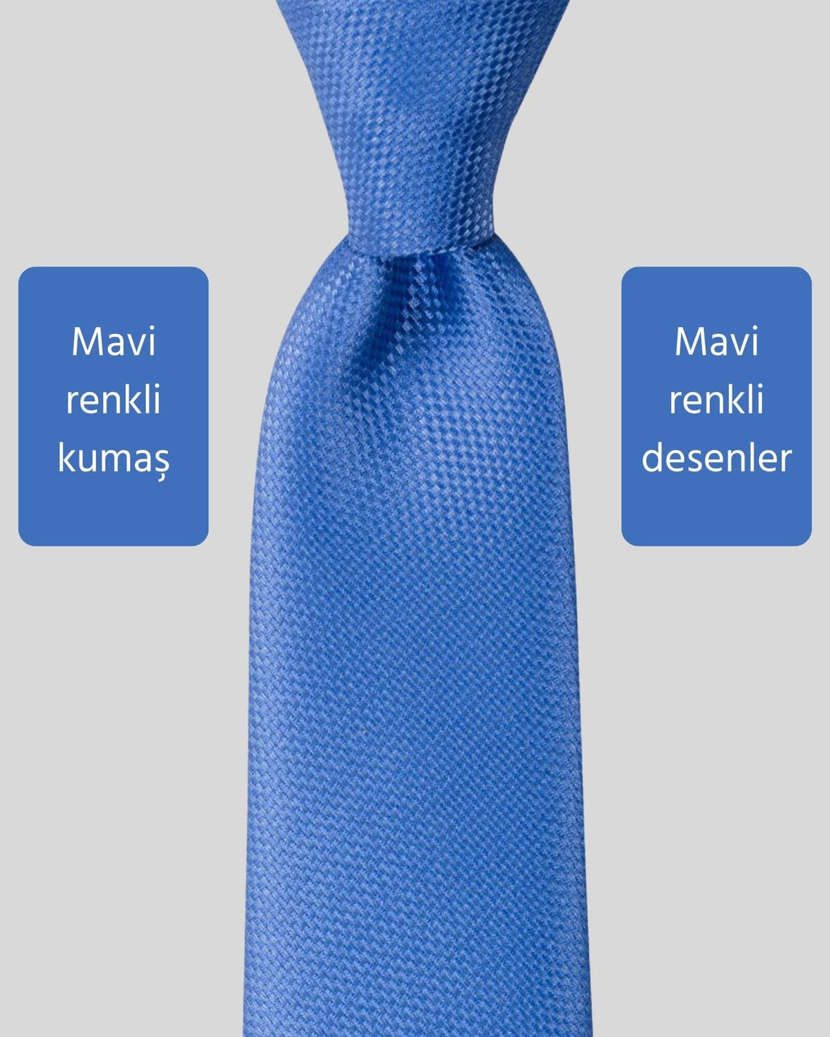 Kumovo mavi klasik avukat kravatı