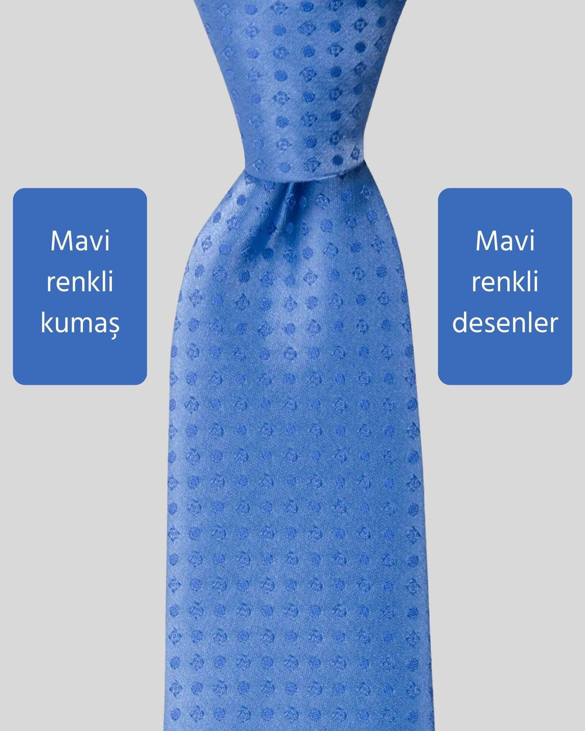 Kumovo mavi öğretmen kravatı