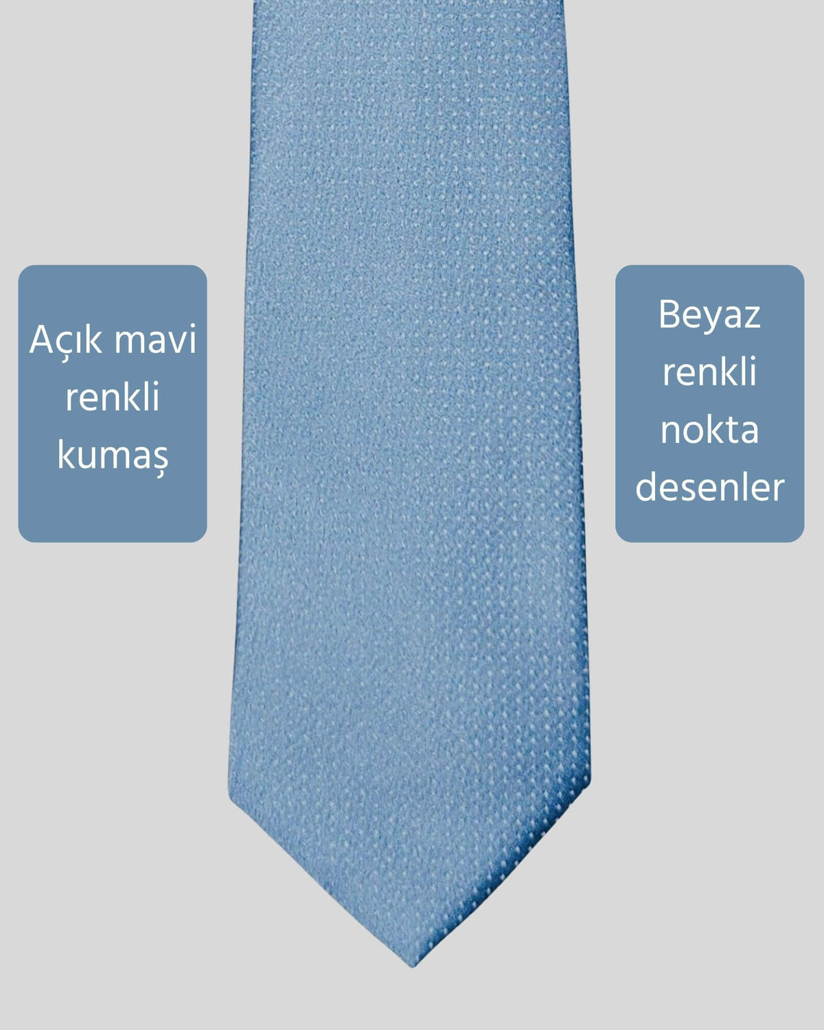 Kumovo ince mavi bankacı kravatı