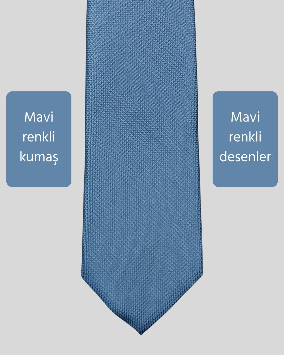 Kumovo ince mavi avukat kravatı