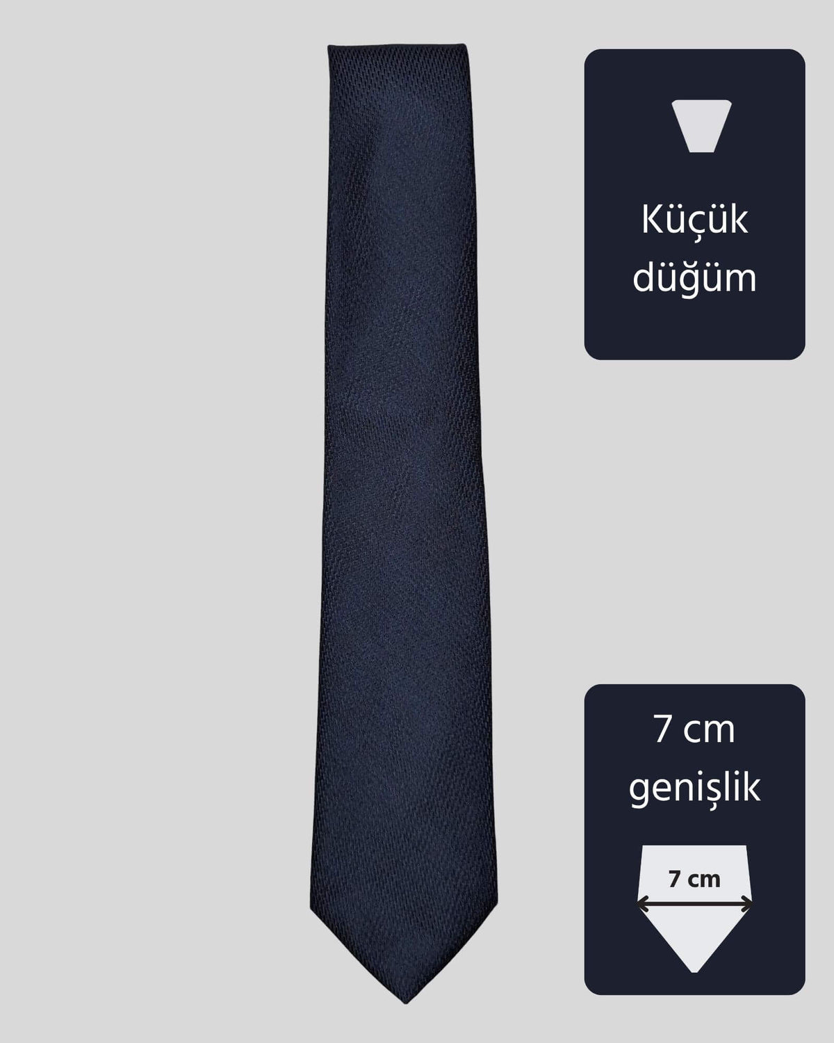 Kumovo slim lacivert bankacı kravatı