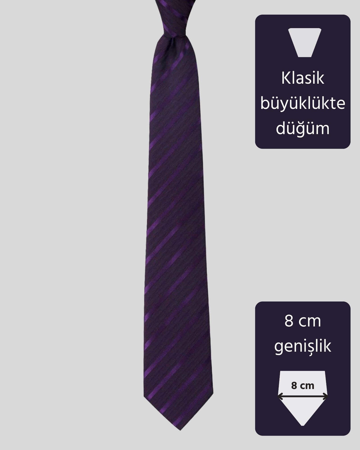 Kumovo klasik mor savcı kravatı