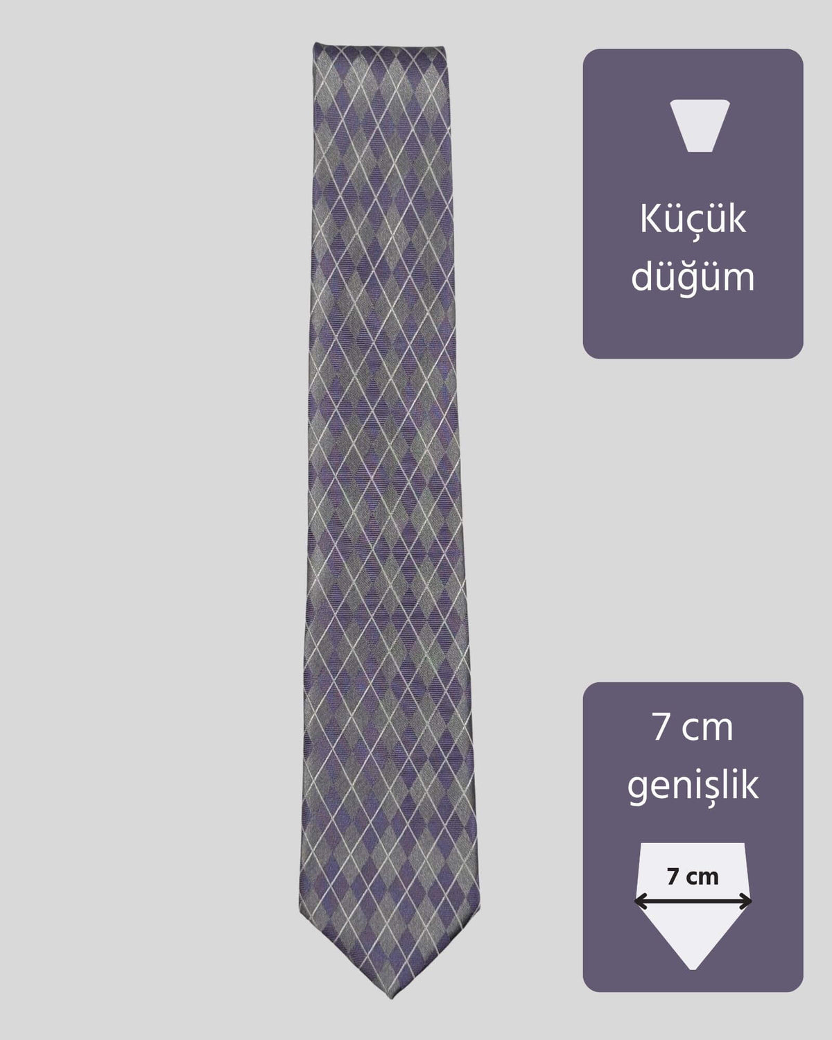 Kumovo gri genç savcı kravatı