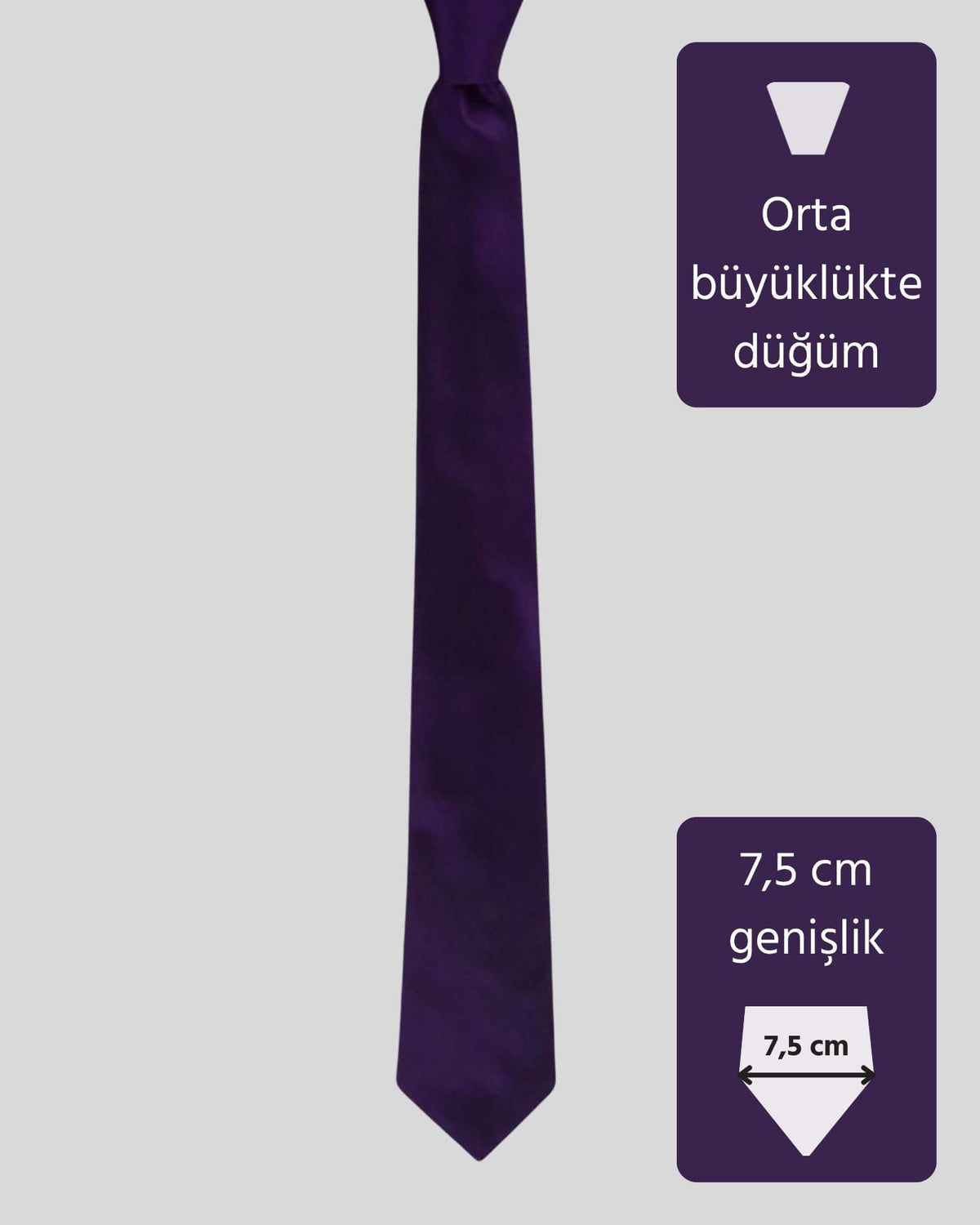 Kumovo mor renkli saten ipek doktor kravatı