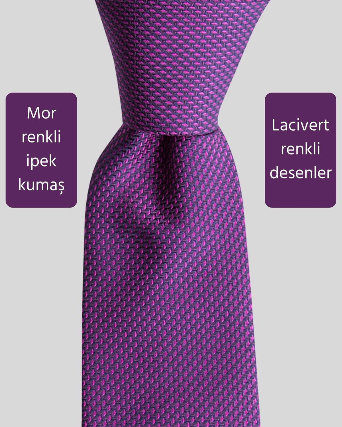 Kumovo mor ipek avukat kravatı