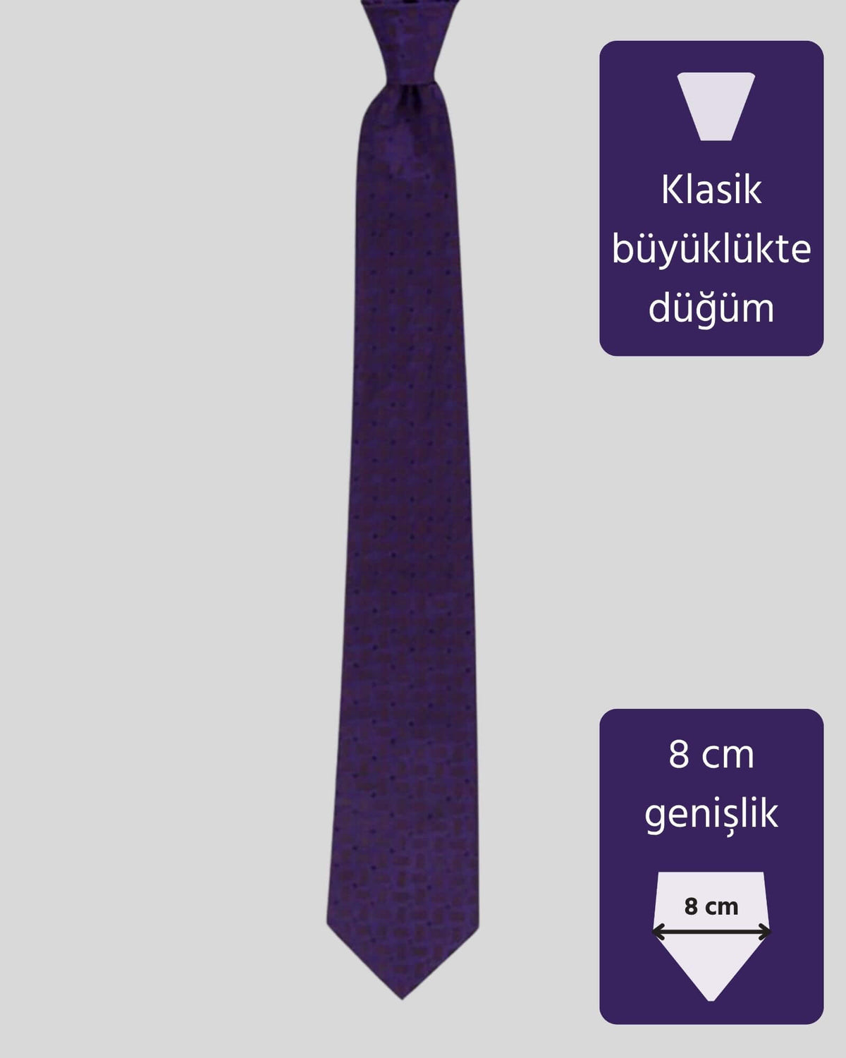 Kumovo mor ipek davet kravatı