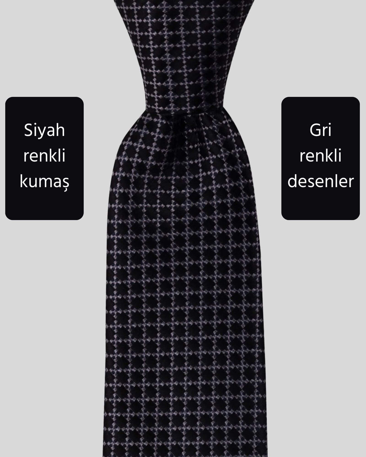 Kumovo klasik siyah doktor kravatı