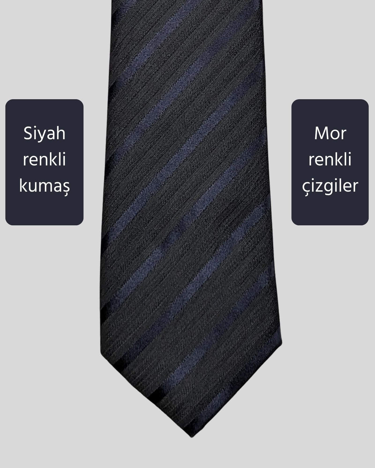 Kumovo klasik siyah doktor kravatı