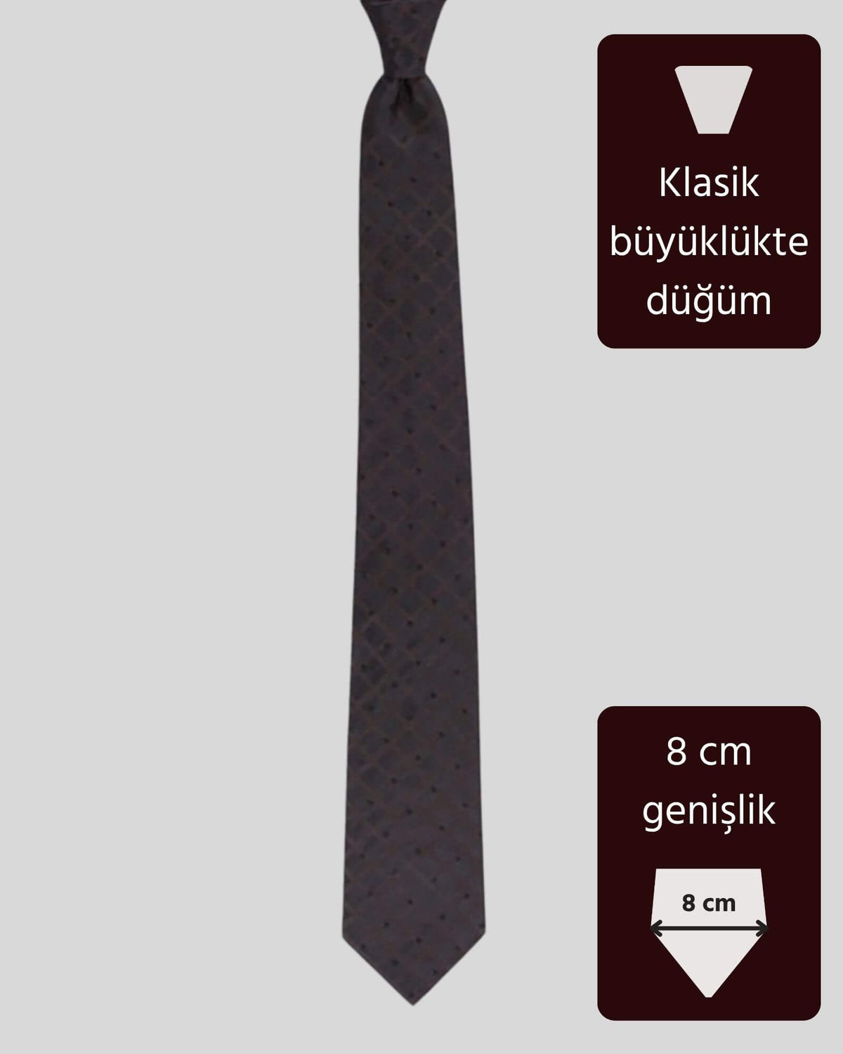 Kumovo siyah ipek savcı kravatı