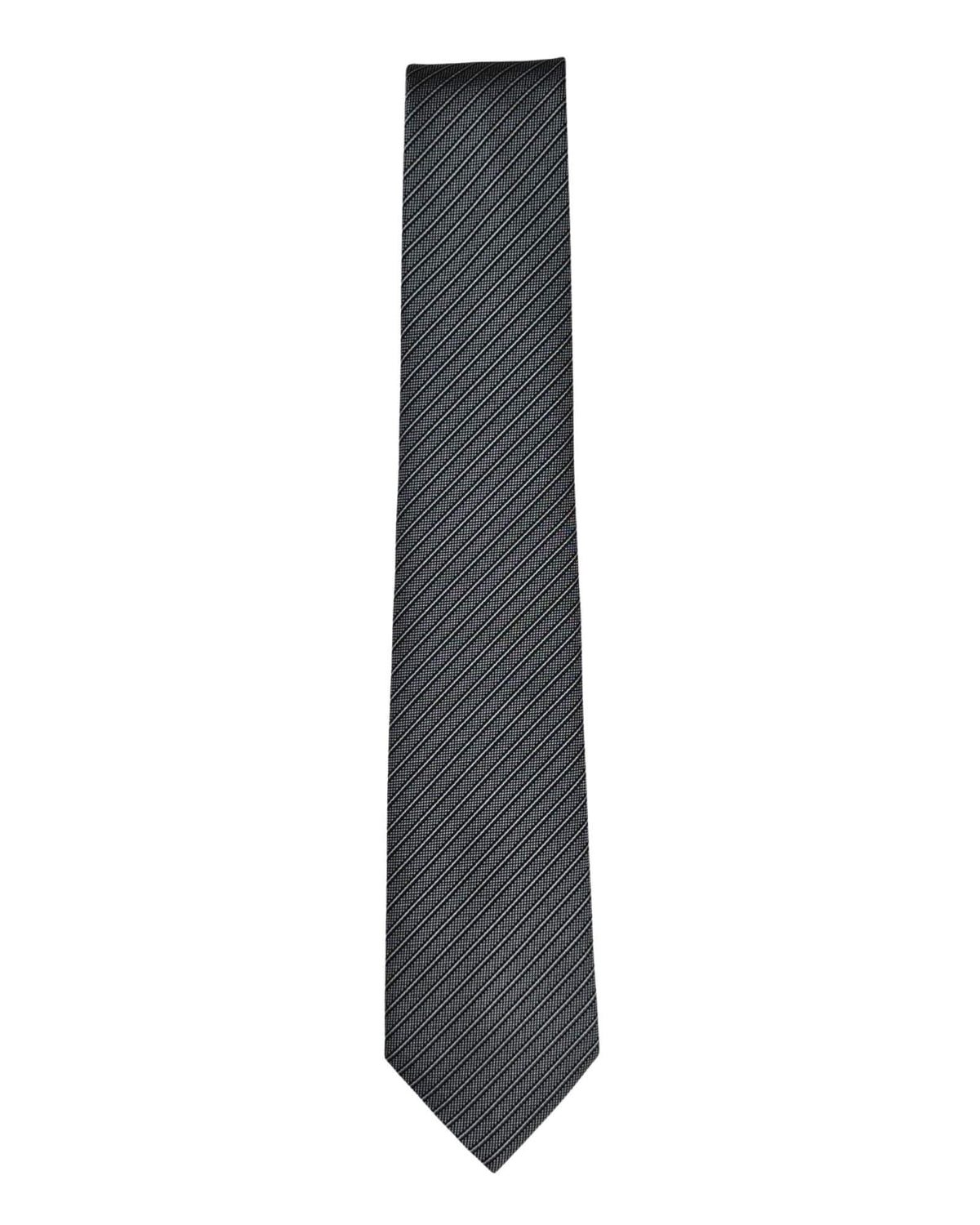 Kumovo ince siyah microfiber kravat