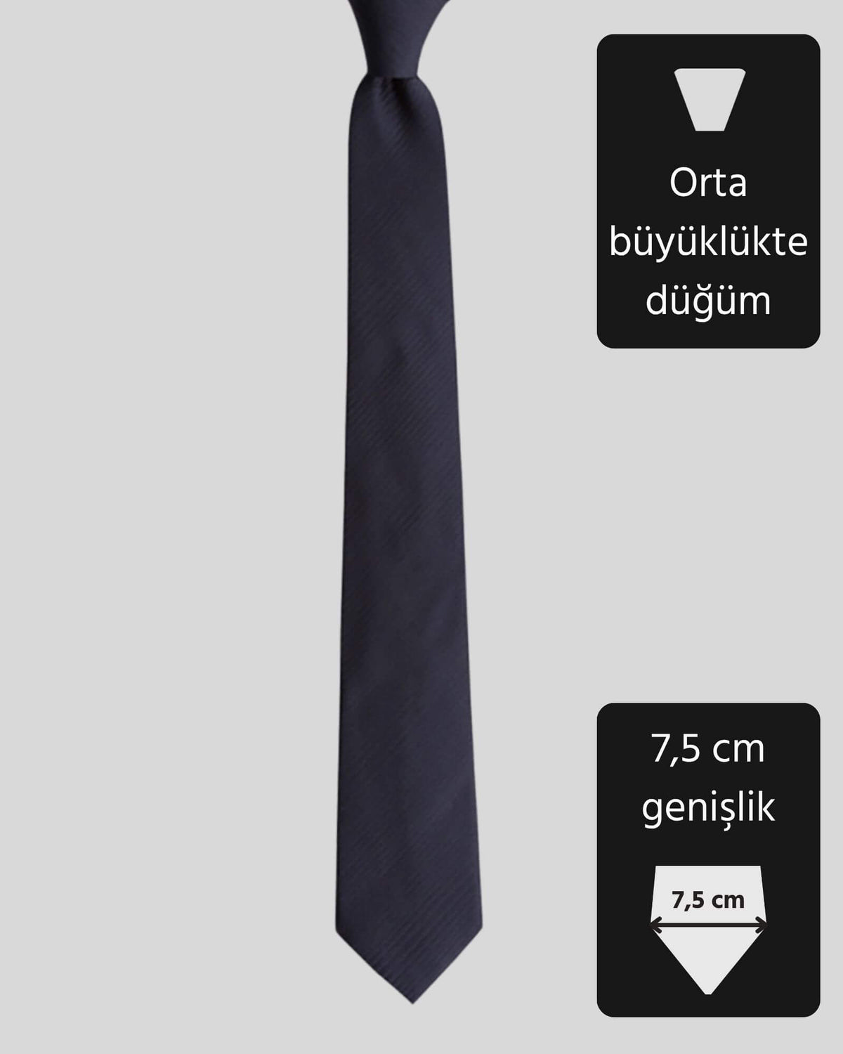 Kumovo siyah ipek doktor kravatı
