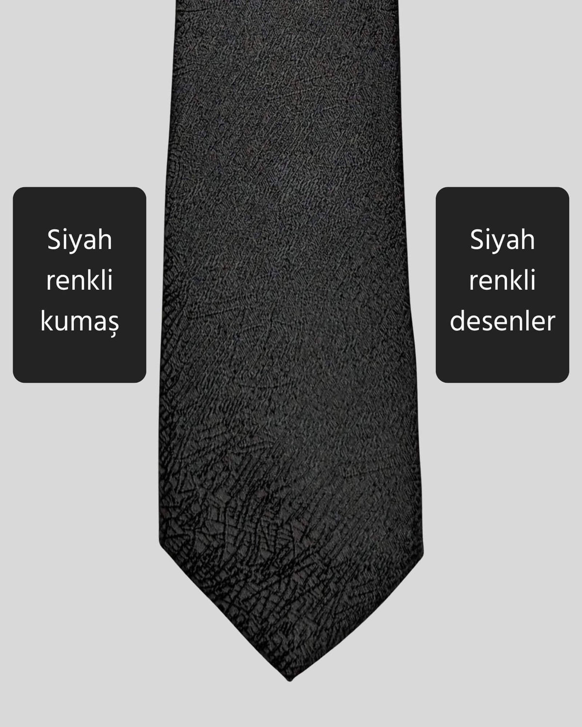 Kumovo siyah desenli avukat kravatı