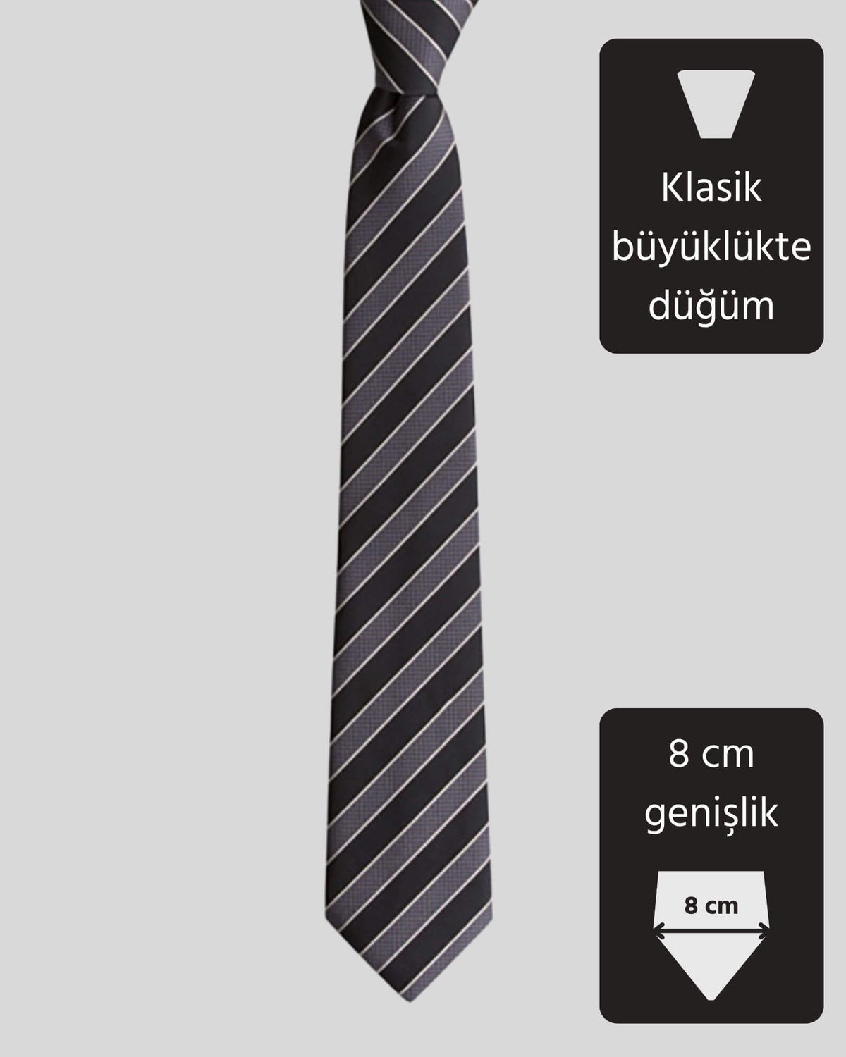 Kumovo siyah savcı kravatı