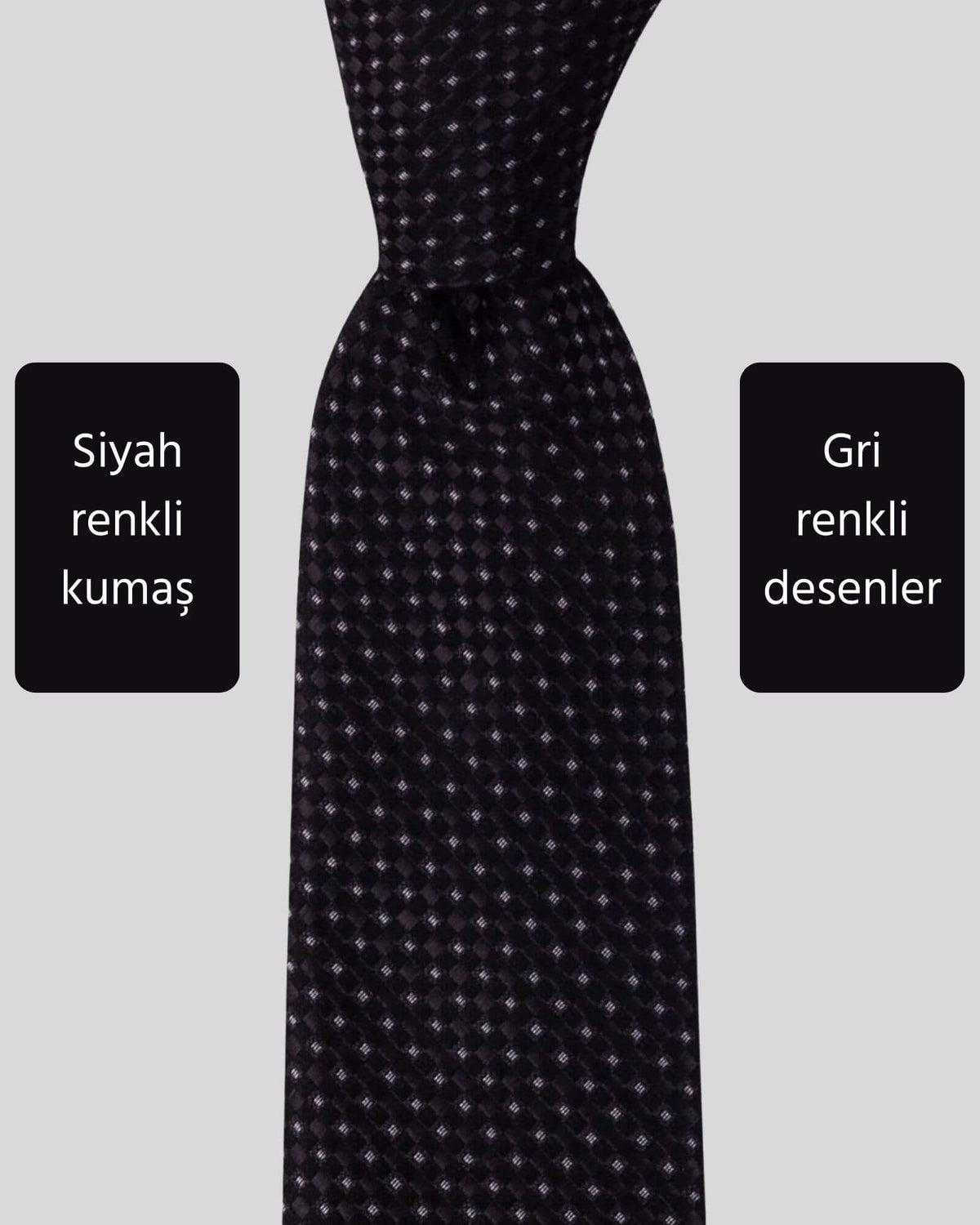 Kumovo gri avukat kravatı